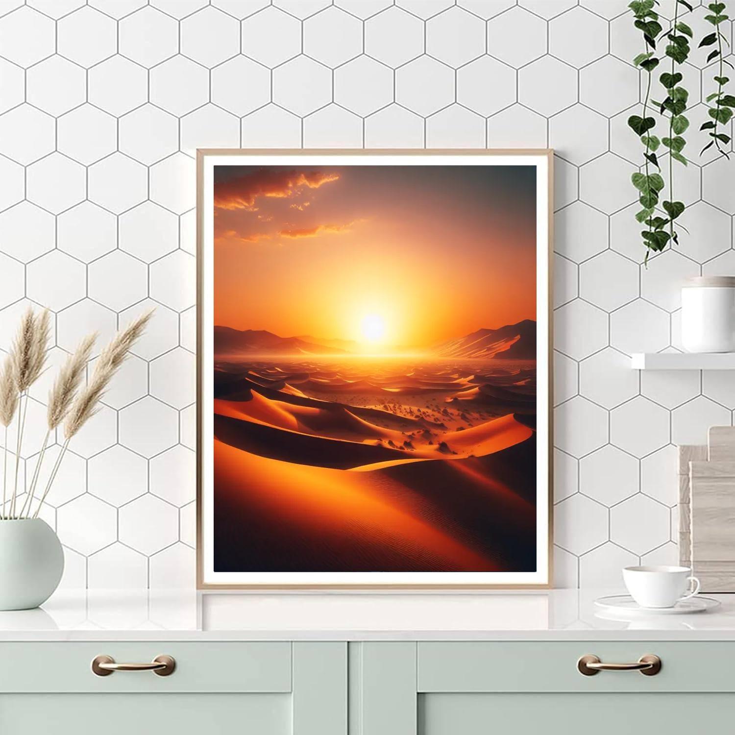 Sunset Over The Desert Paint By Numbers