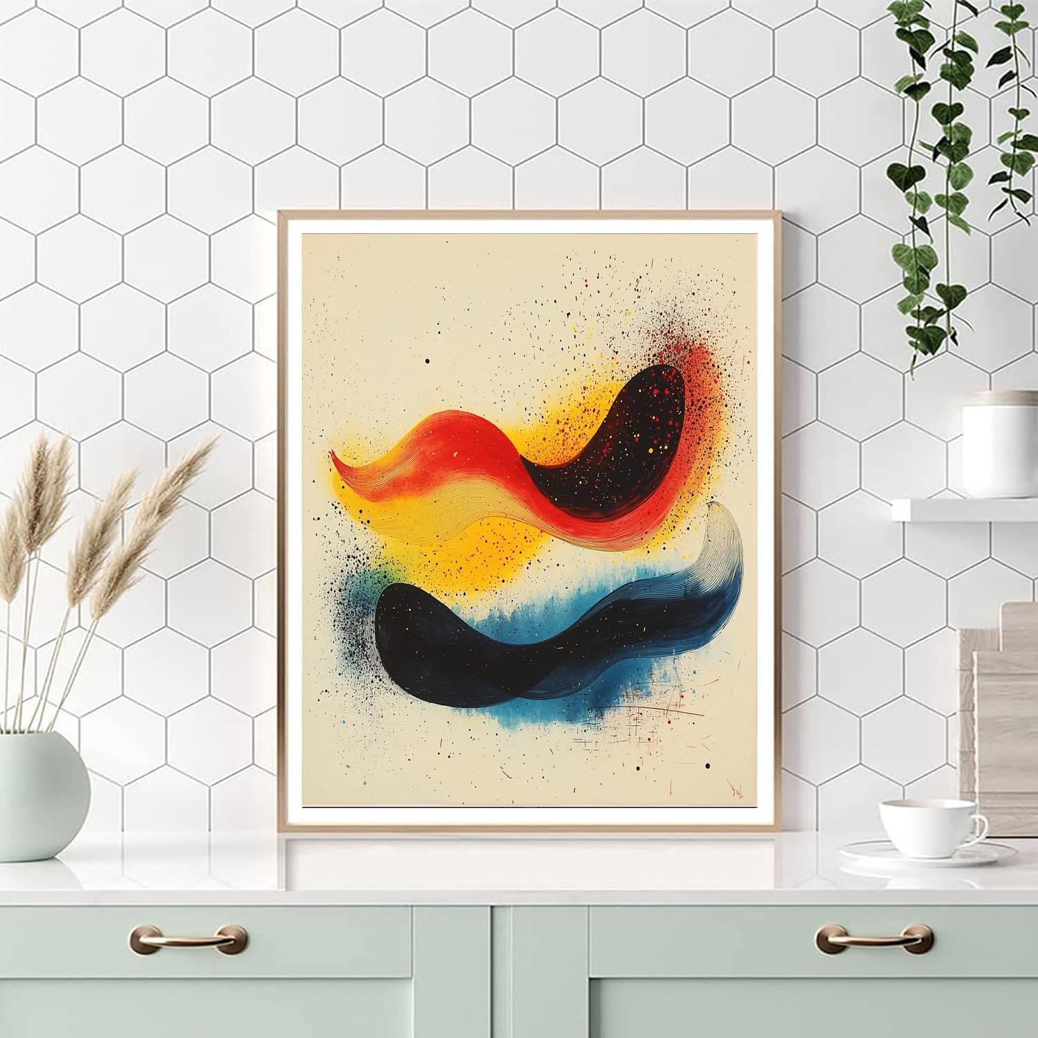 Joan Miró Inspired Organic Imaginings  Painting Number Kit