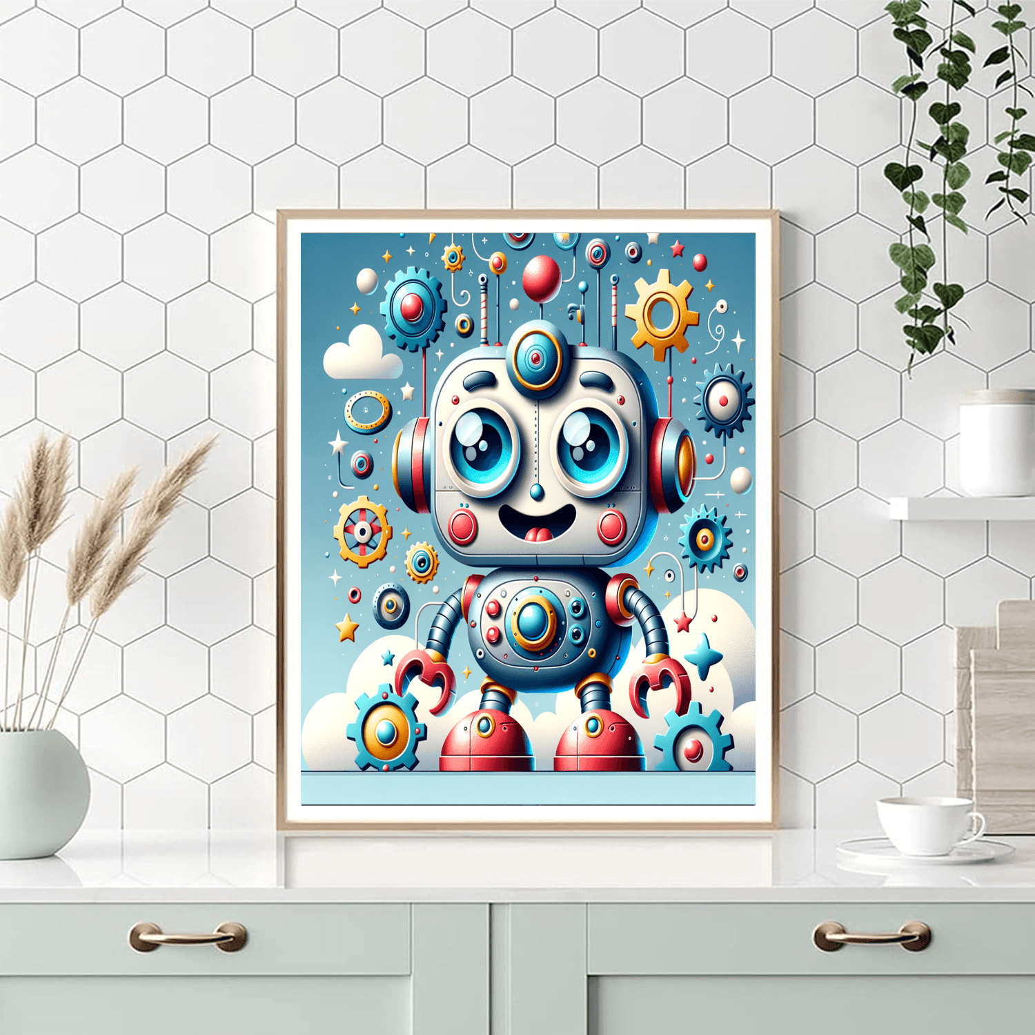 Happy Robot Adventure Painting By Numbers Kit