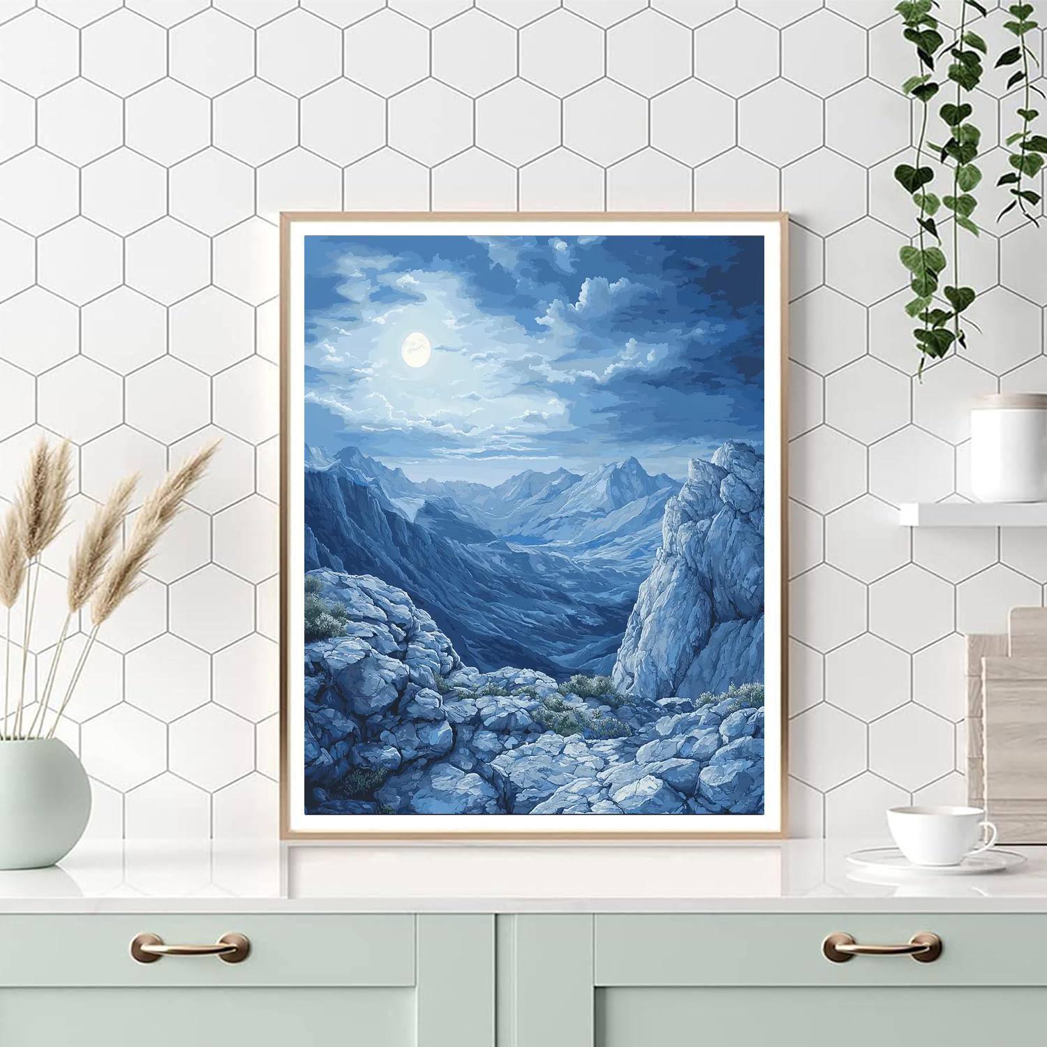 Michelangelo Inspired Mystic Mountain Symphony  Painting By Numbers Kit