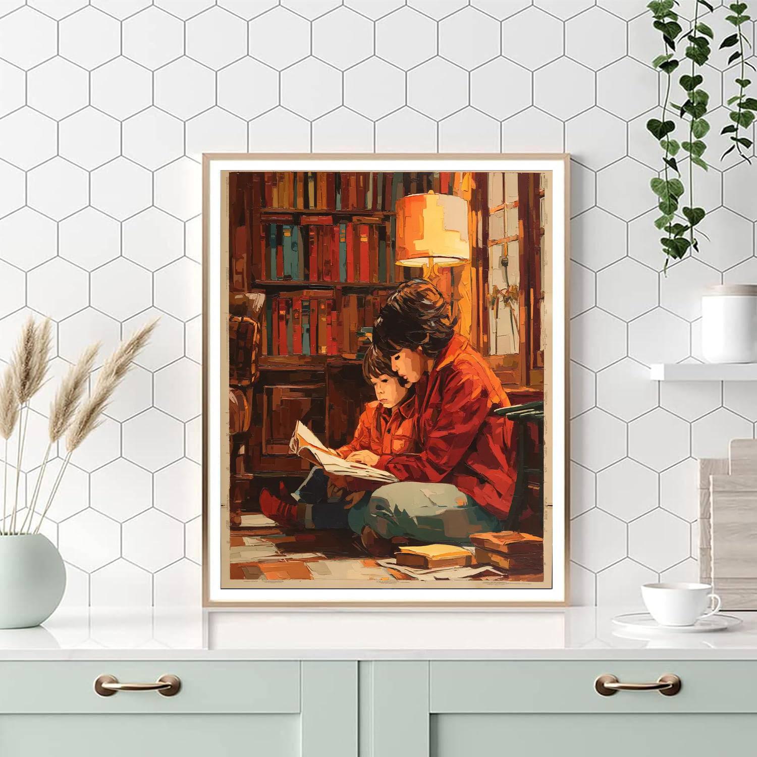 Library Of Love With Mom DIY Paint By Numbers