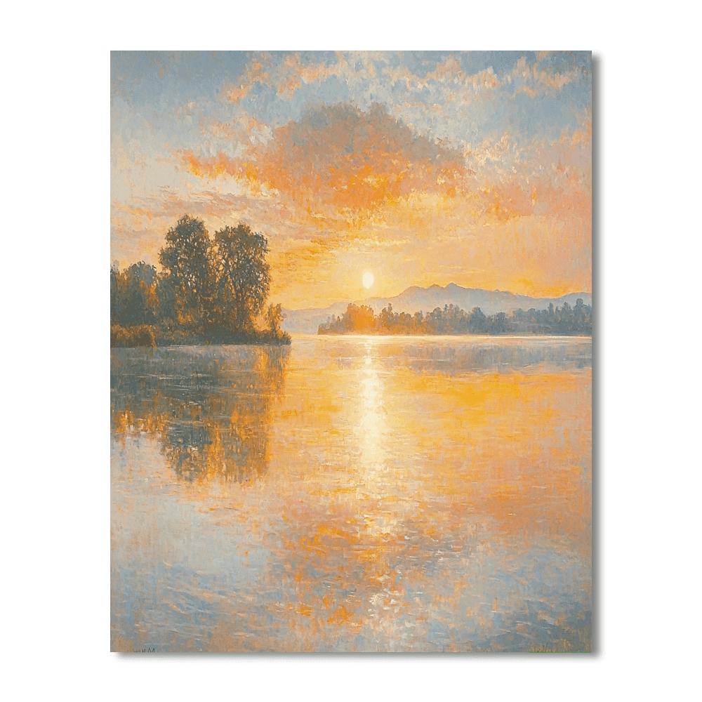 Turner Inspired Calm Waters  DIY Paint By Numbers