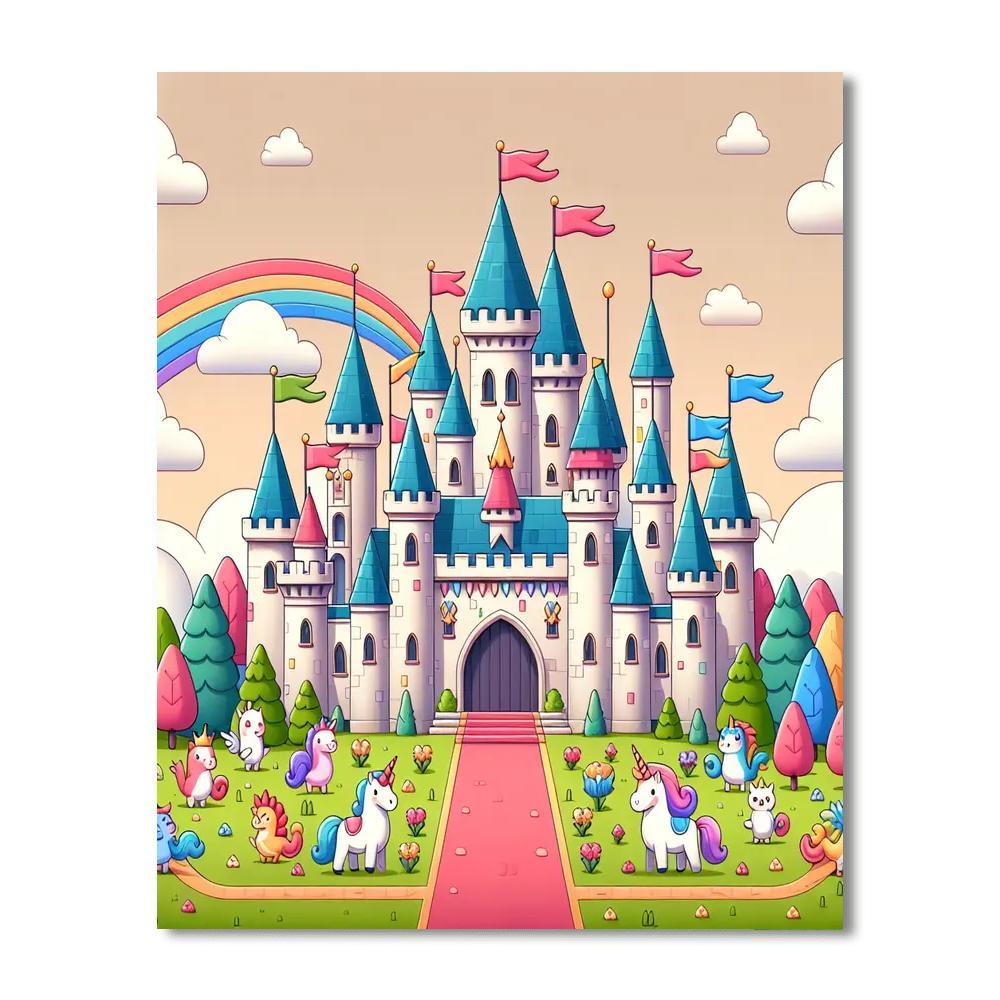 Mystic Enchanted Castle Painting By Numbers Kit