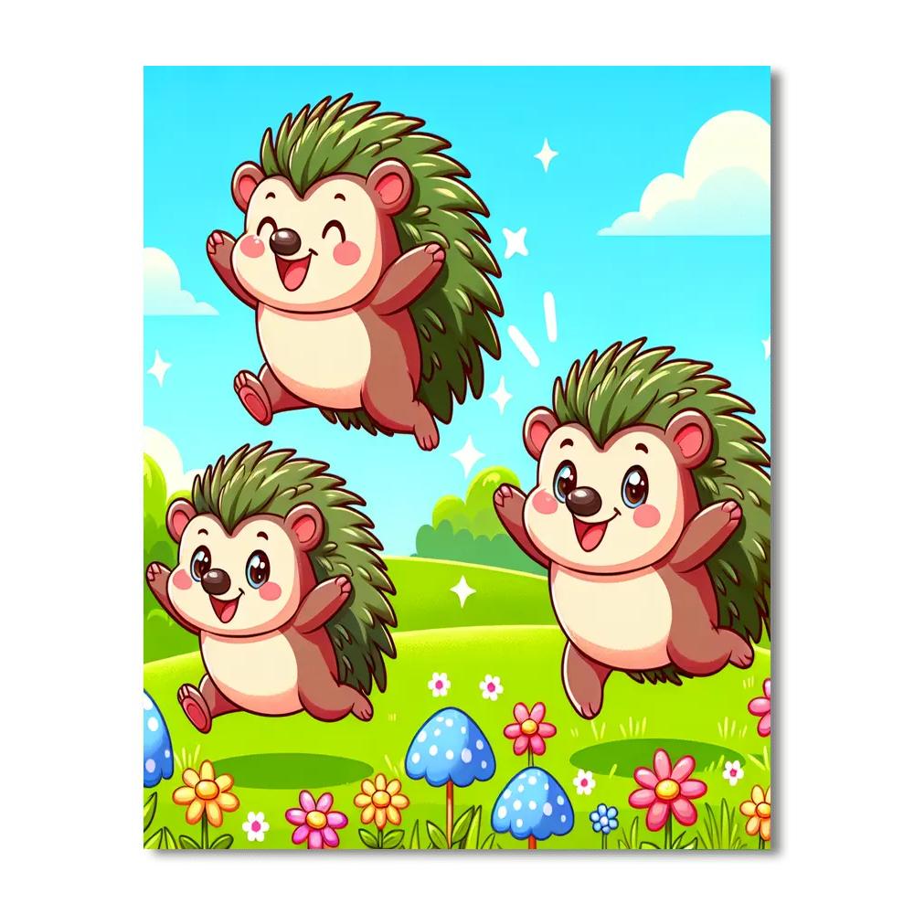 Hopping Hedgehogs Paint By Numbers Kits