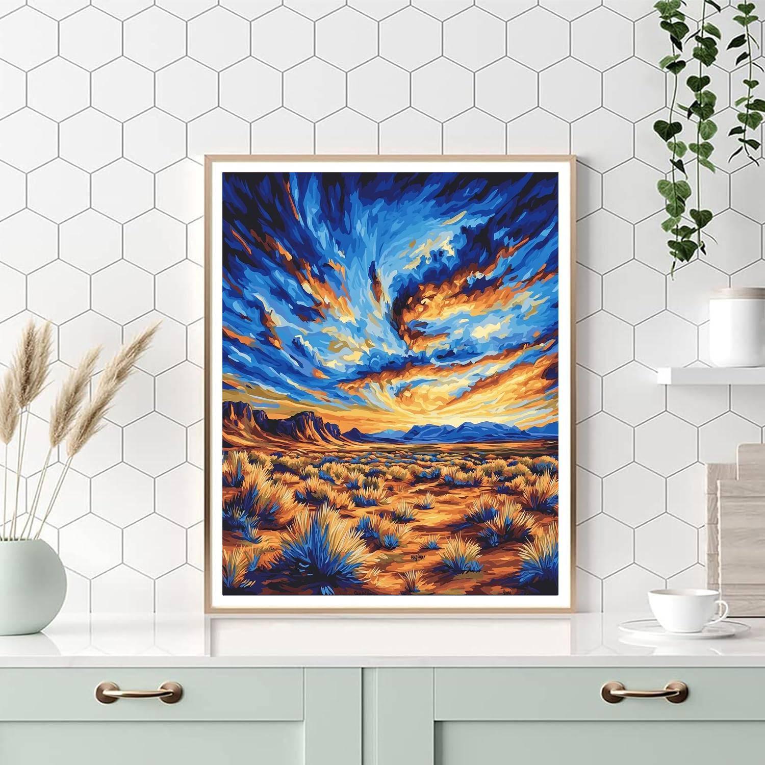 Georgia O'Keeffe Inspired O'Keeffe's Desert Twilight  Numbered Painting Kits