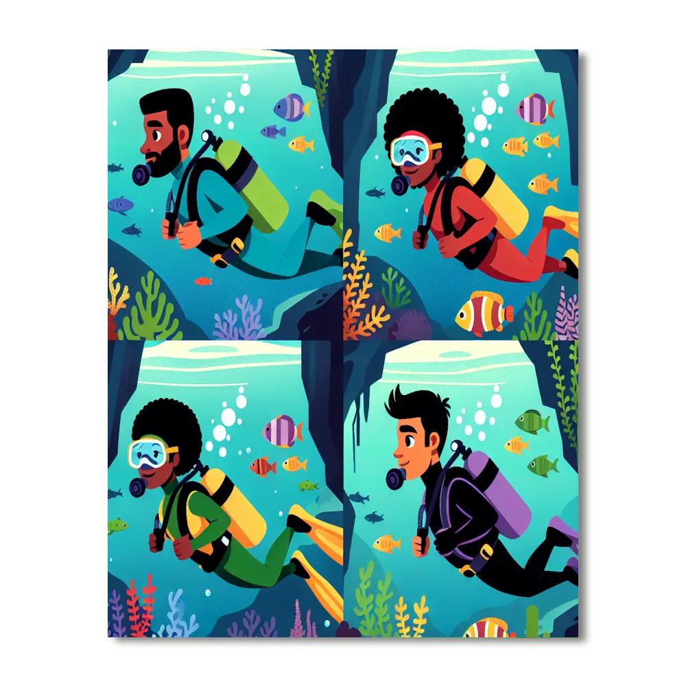 Daring Divers Numbered Painting Kits