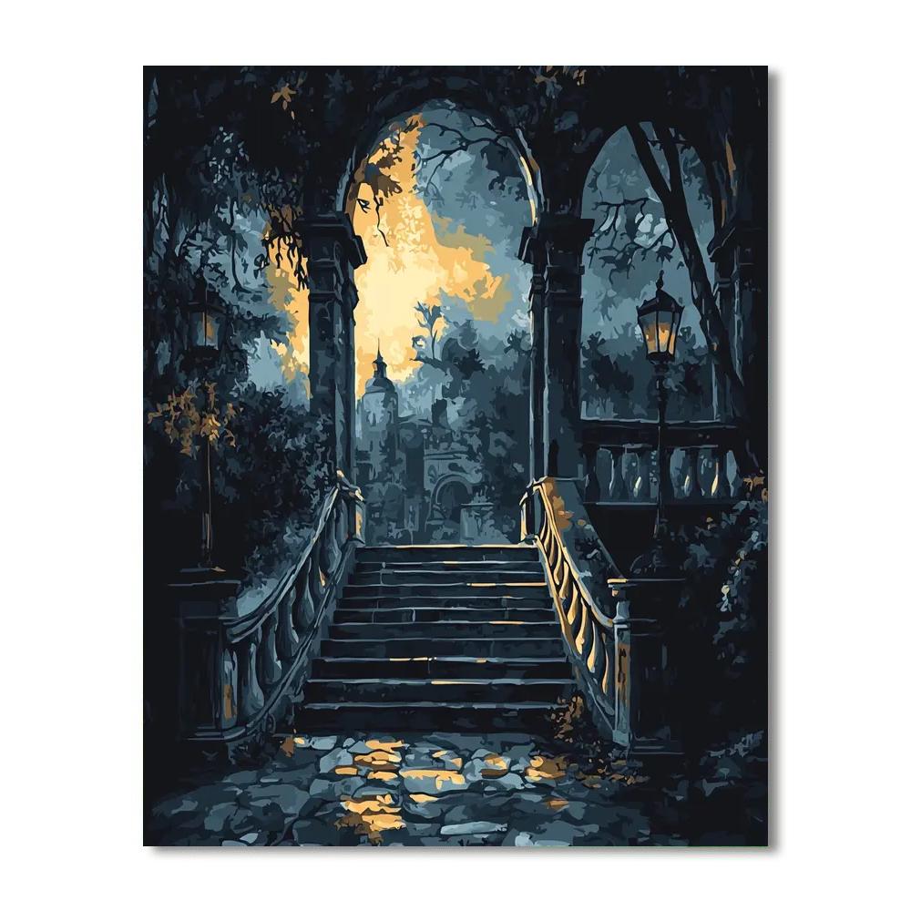 Piranesi Inspired Gothic Architectural Fantasy  Paint By Numbers