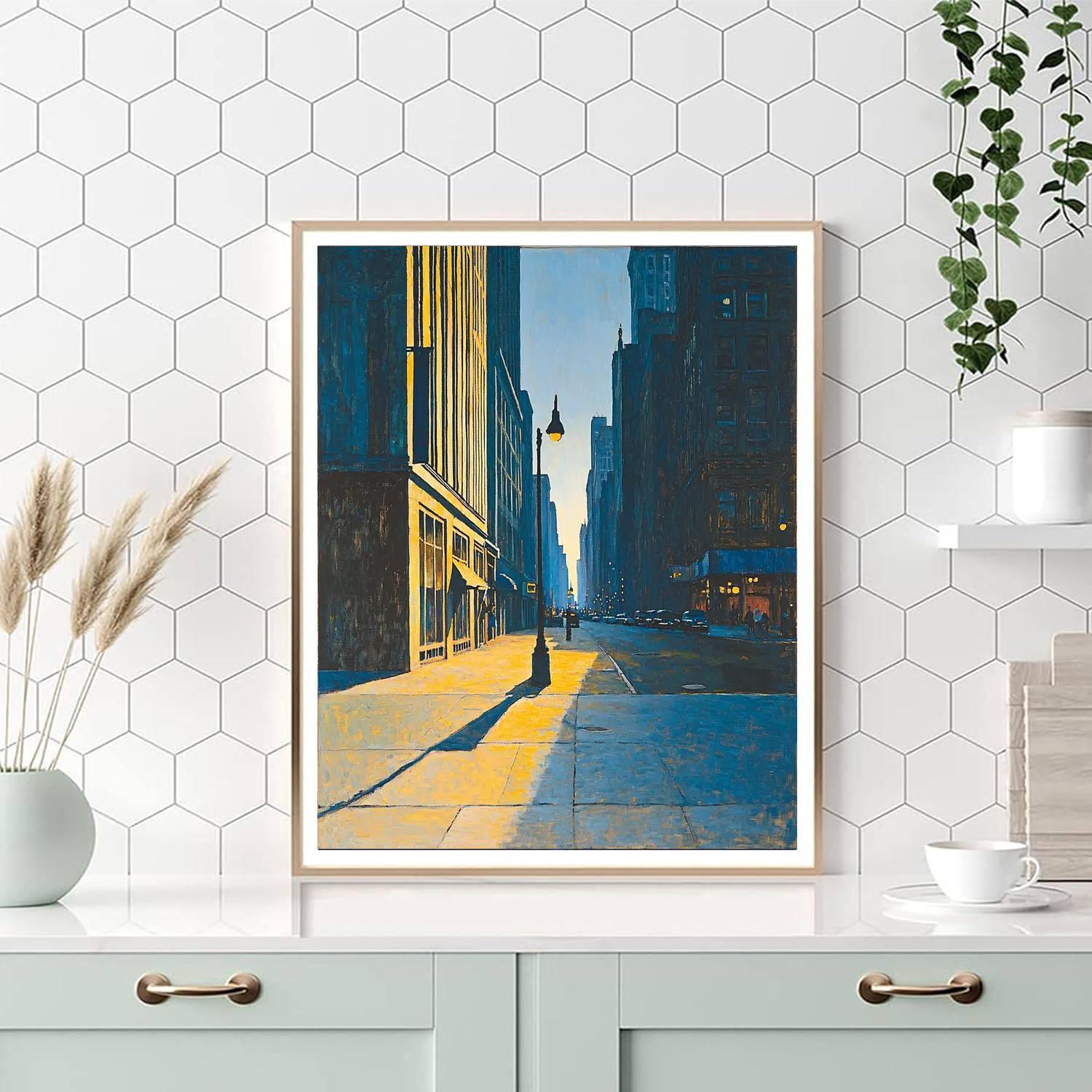 Edward Hopper Inspired Chic Metropolitan Evening  Paint By Numbers