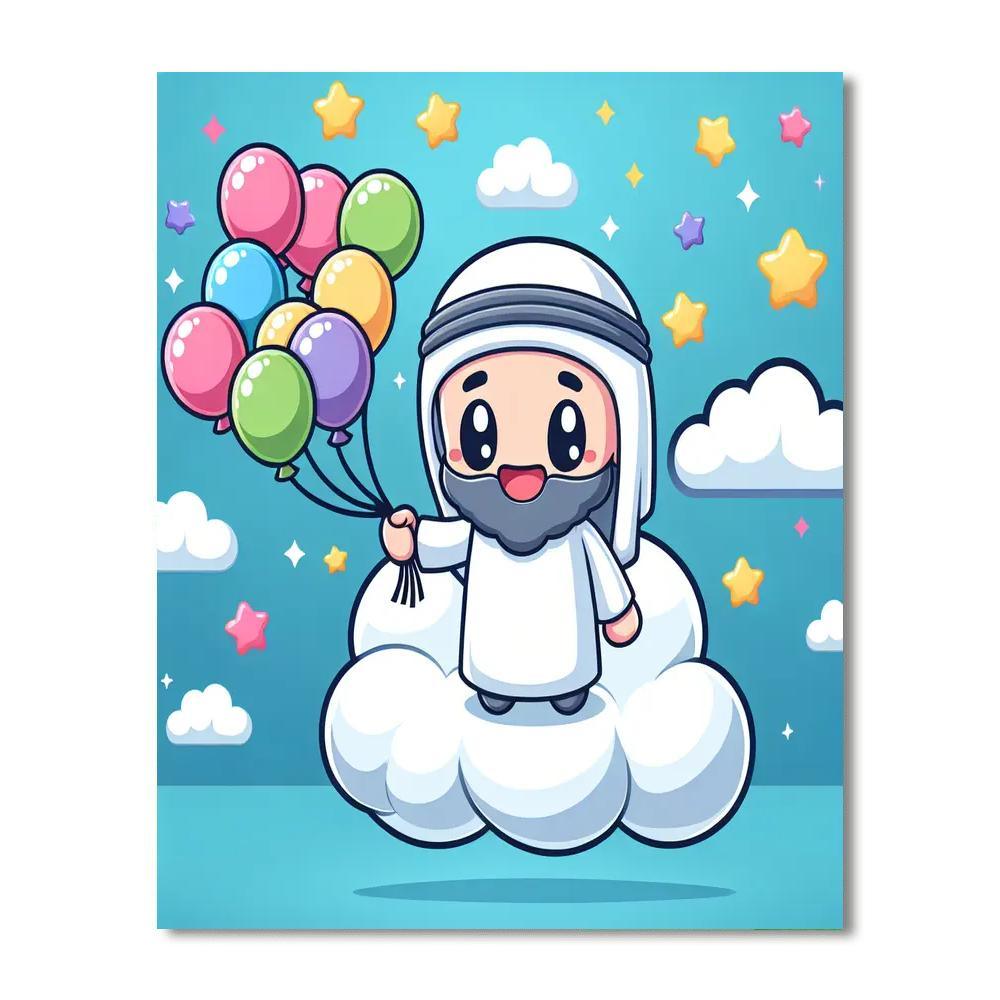 Joyful Cloud Rider DIY Paint By Numbers