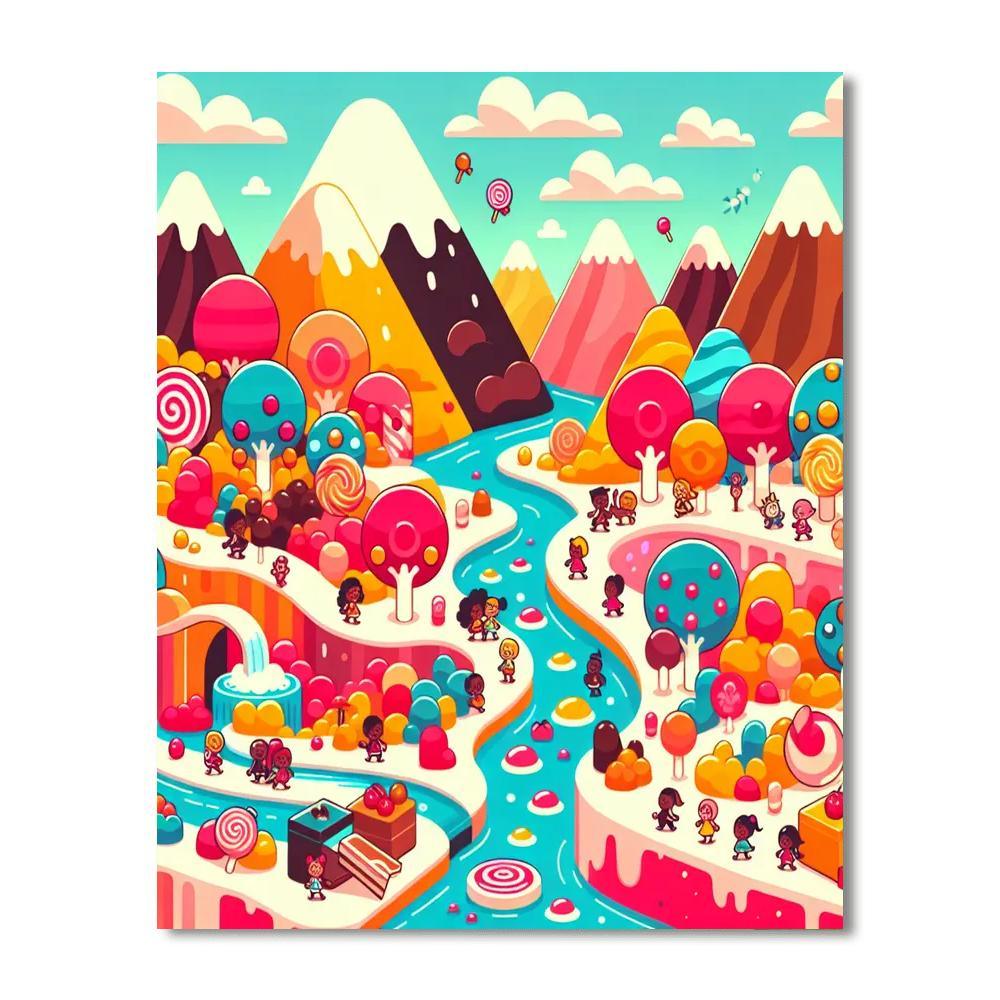 Vibrant Adventure In Candyland Number Painting