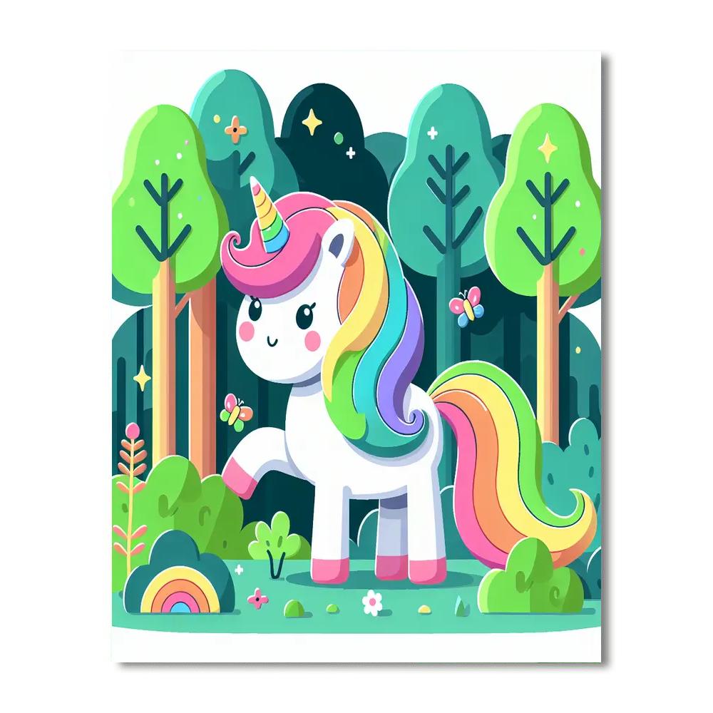 Adventurous Unicorn Quest Paint By Color
