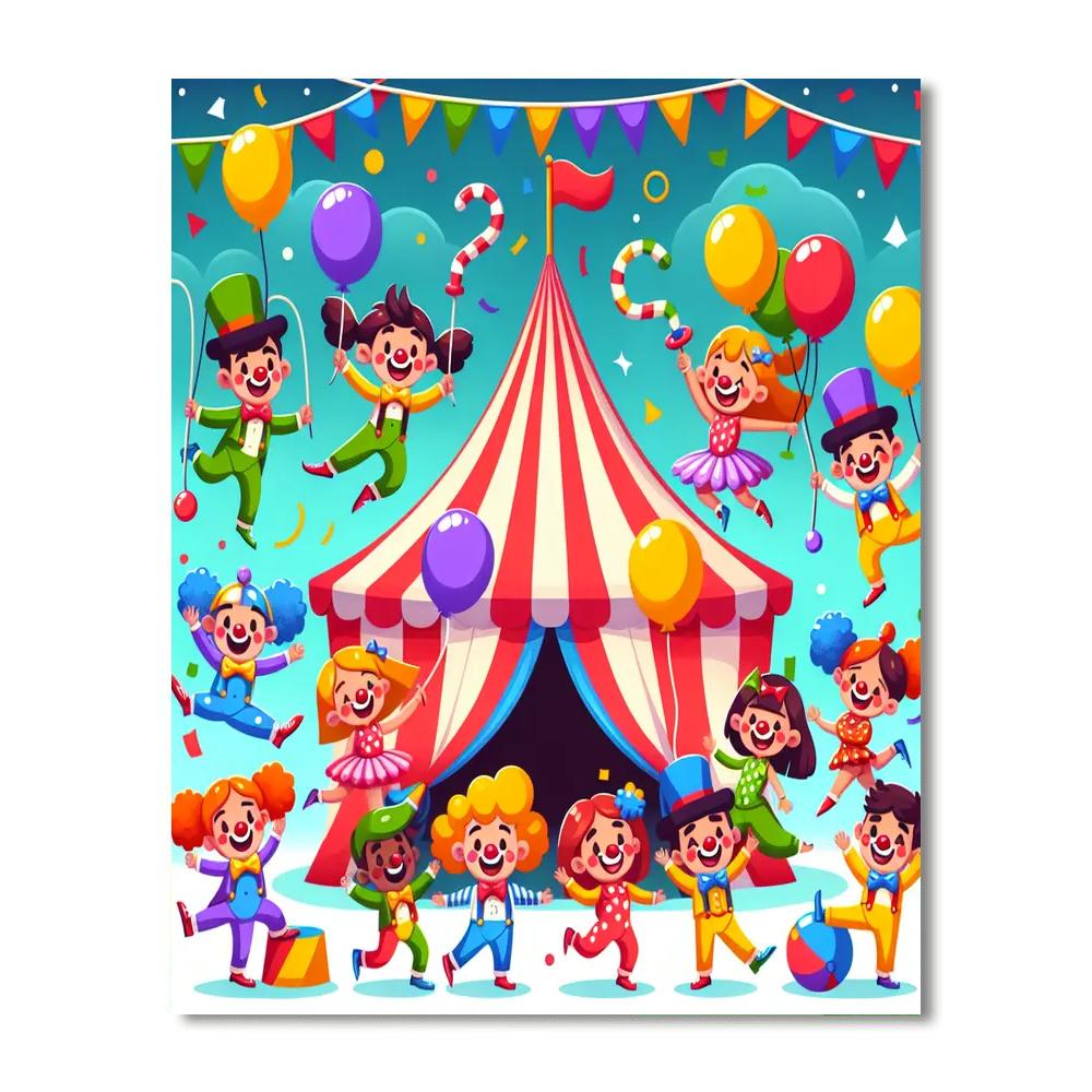 Silly Circus Friends Numbered Painting Kits