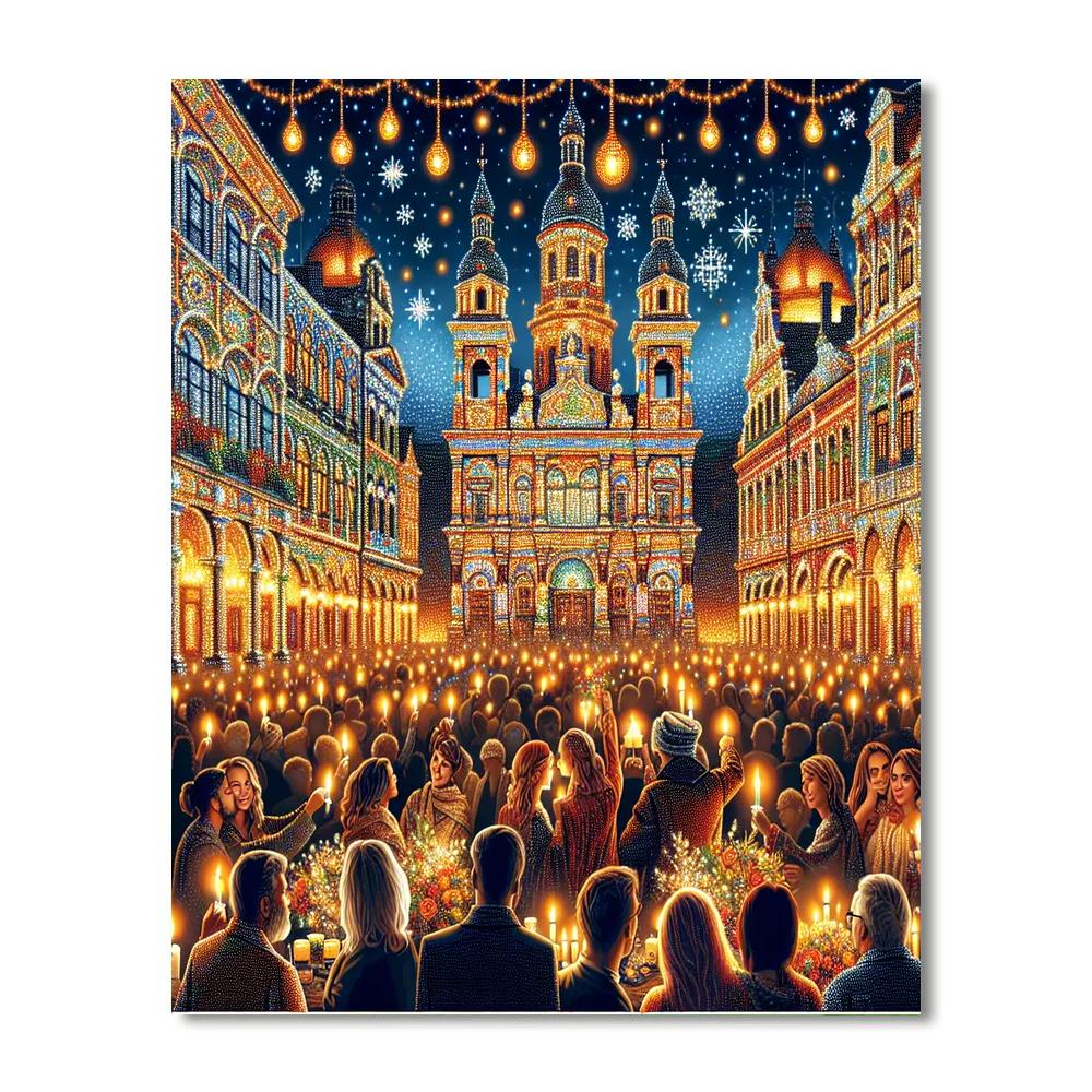 The Festival Of Lights In Lyon Paint By Color