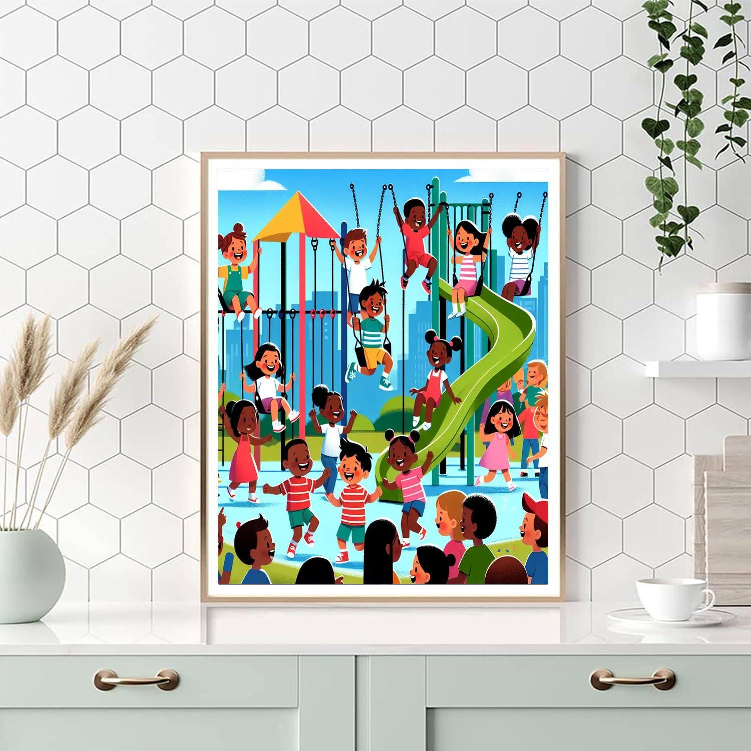 Charming Playgrounds Paint By Numbers Art