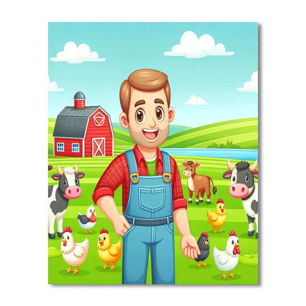 Bright Farm Fun Paint By Numbers Art