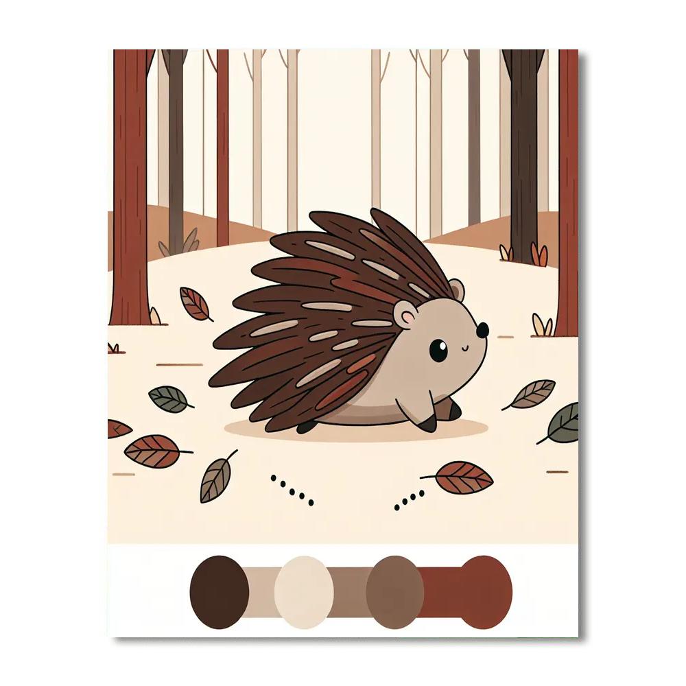 Prancing Porcupine Paint By Numbers Art