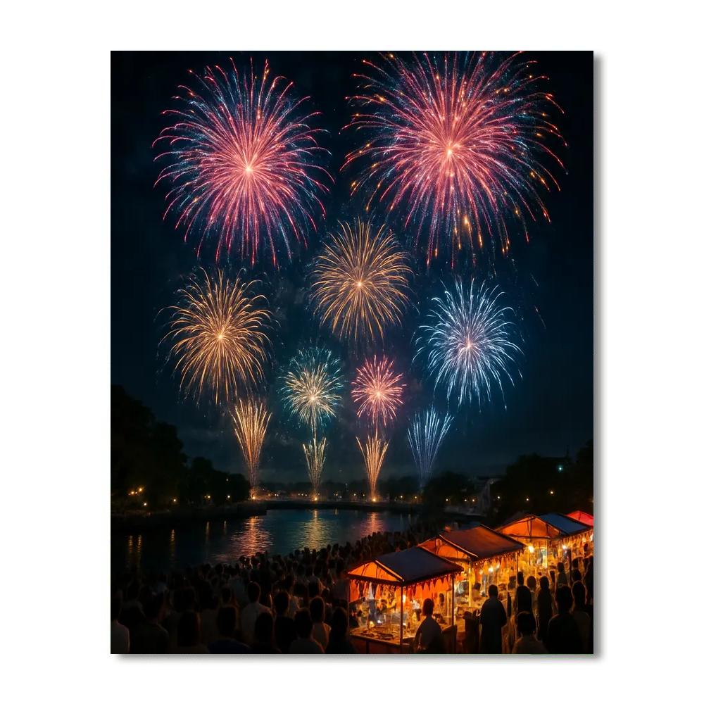 Kumamoto Fireworks Festival - Japan Paint By Numbers Kits