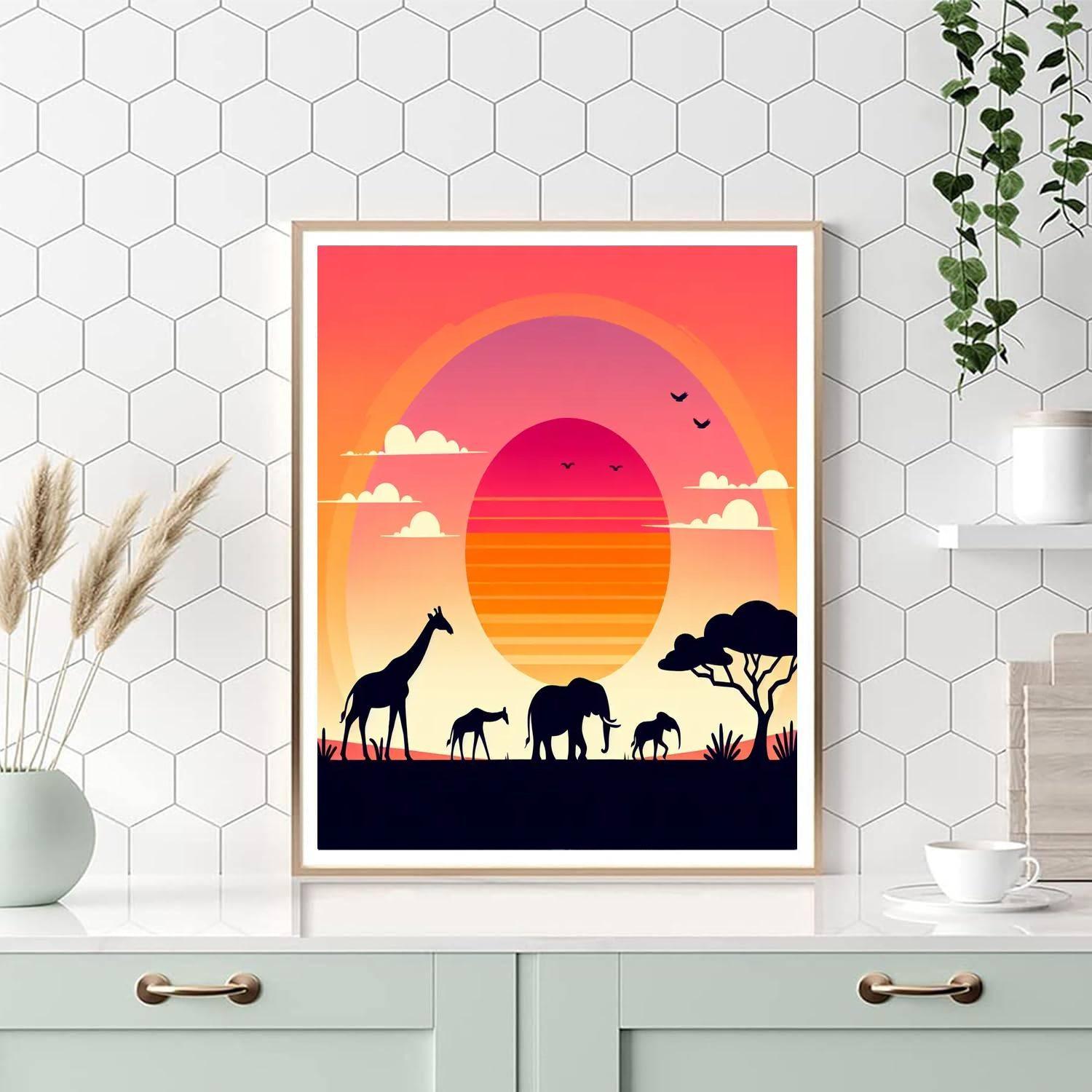 Safari Sunset Safari Paint By Color