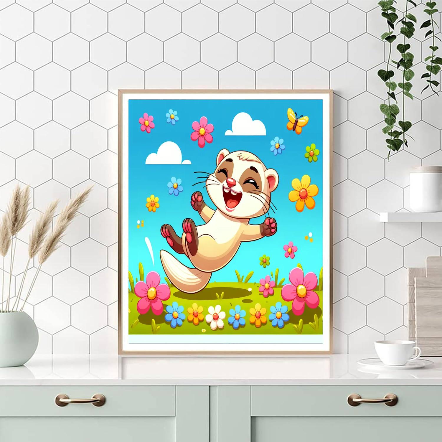 Funny Ferret Numbered Painting Kits