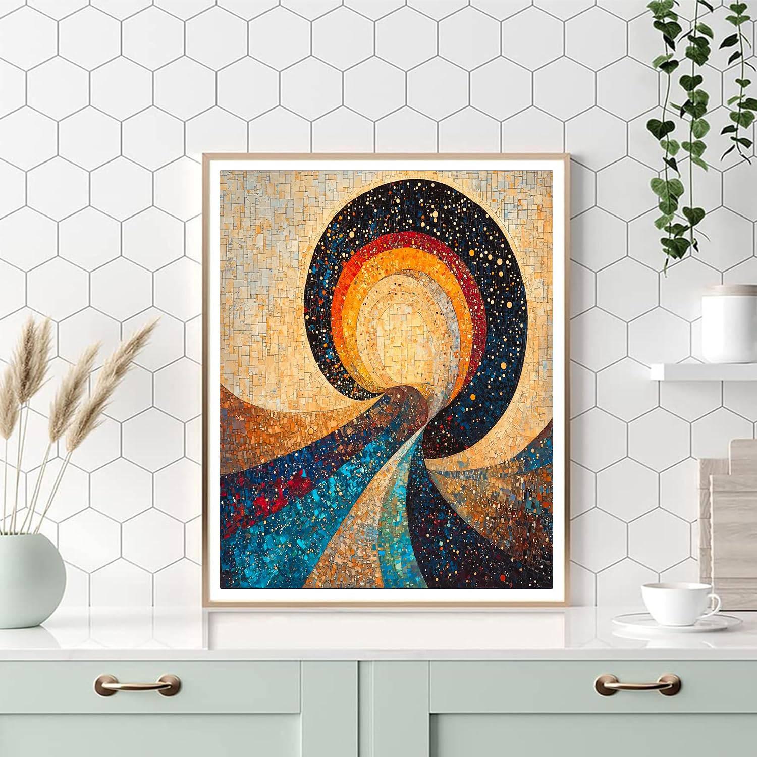 Gustav Klimt Inspired Awakening Of Spirit  Number Painting