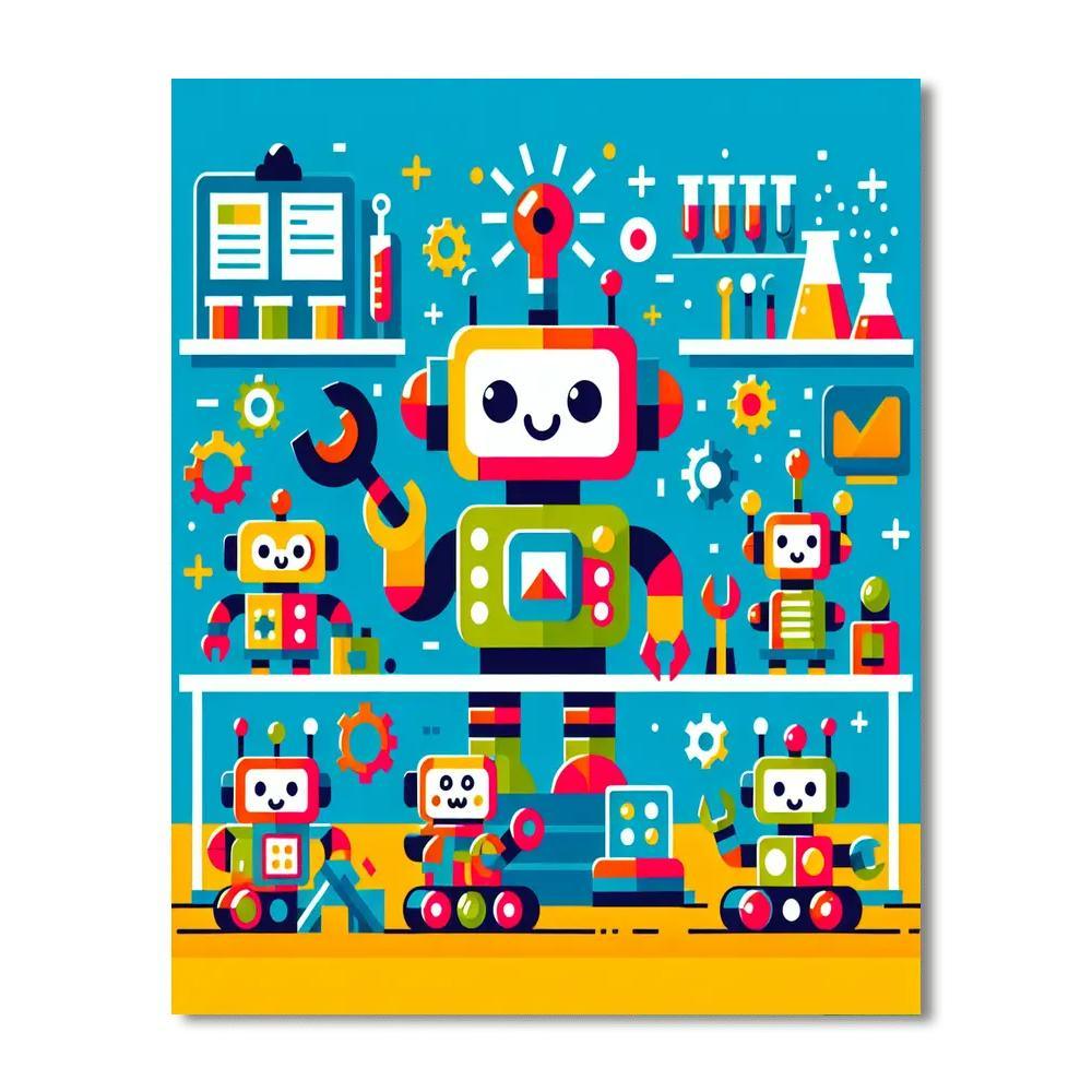 Robot Innovation Hub Number Painting