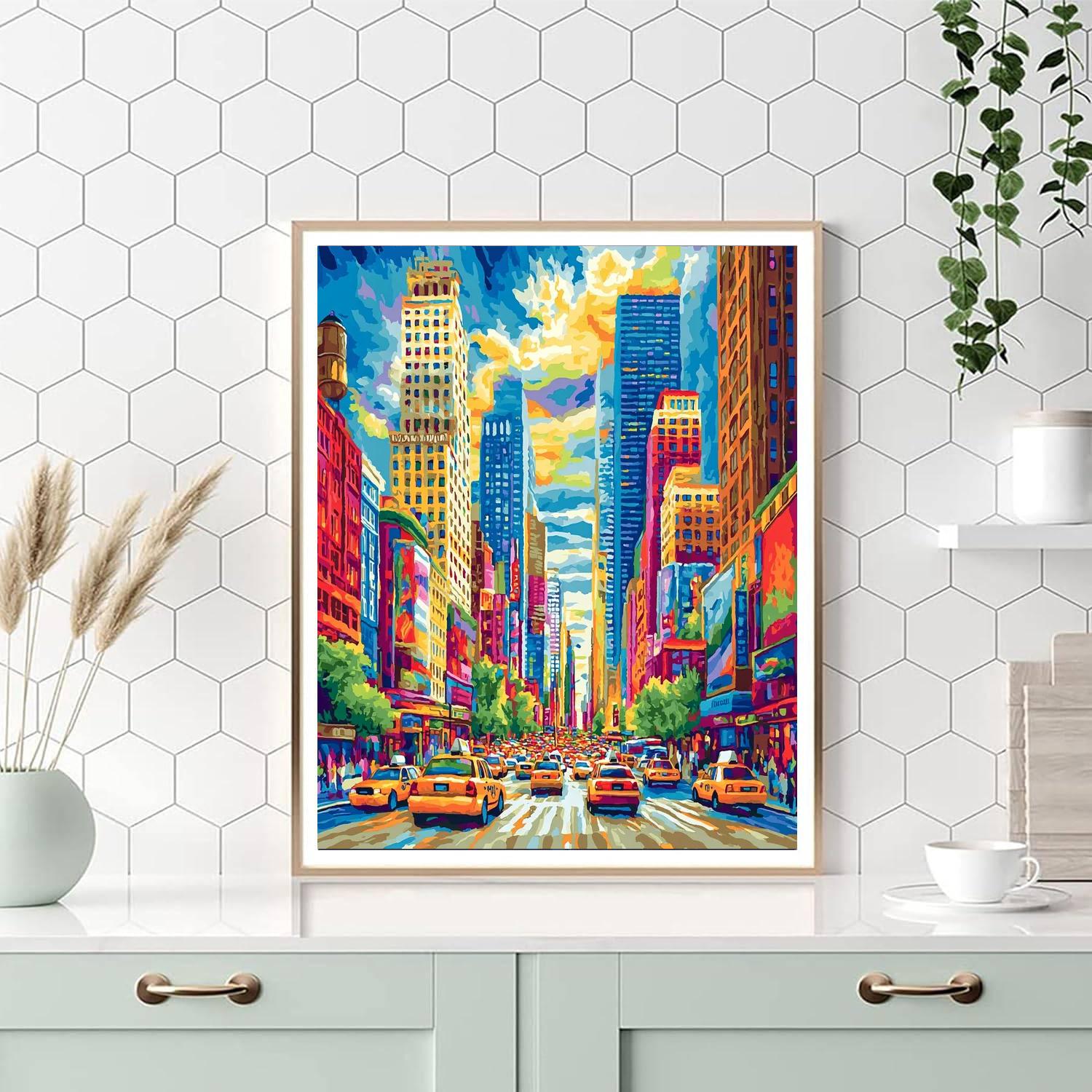 Edward Hopper Inspired Metropolitan Echoes  Number Painting