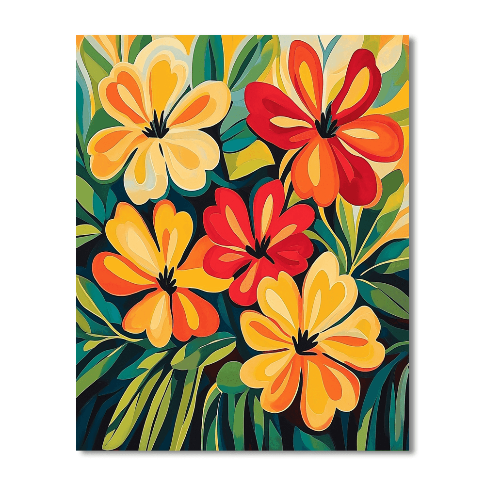 Henri Matisse Inspired Dancing Flowers In Bloom  DIY Paint By Numbers