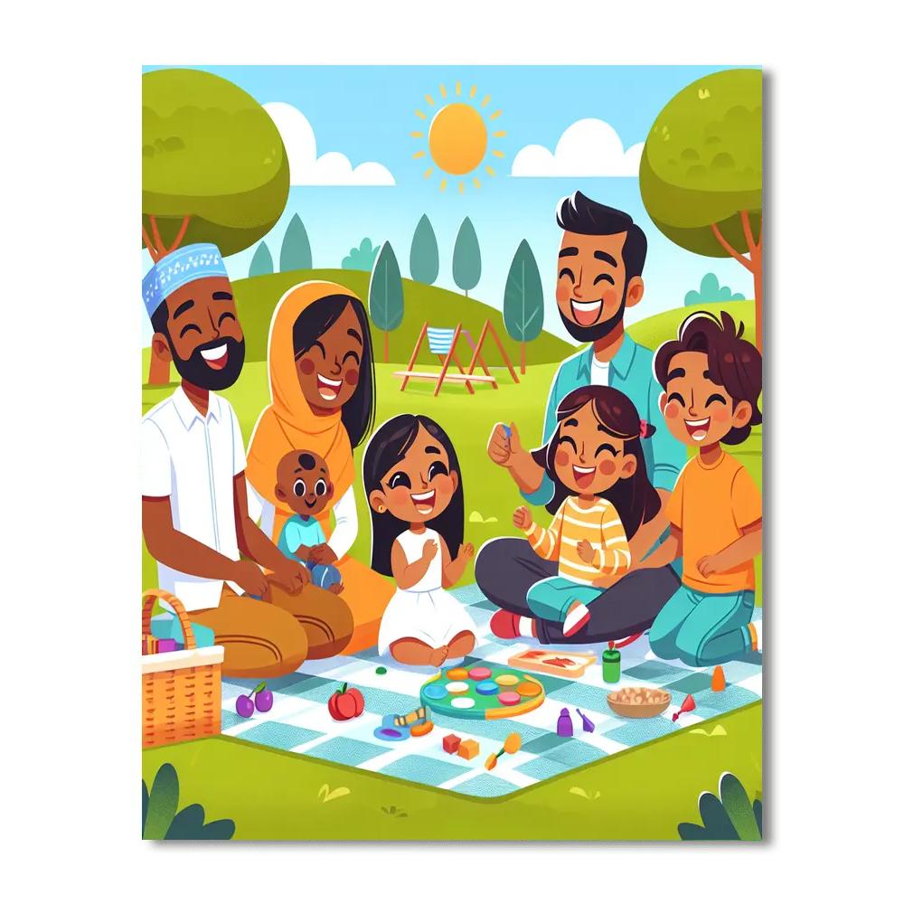 Joyful Family Adventures Painting Number Kit