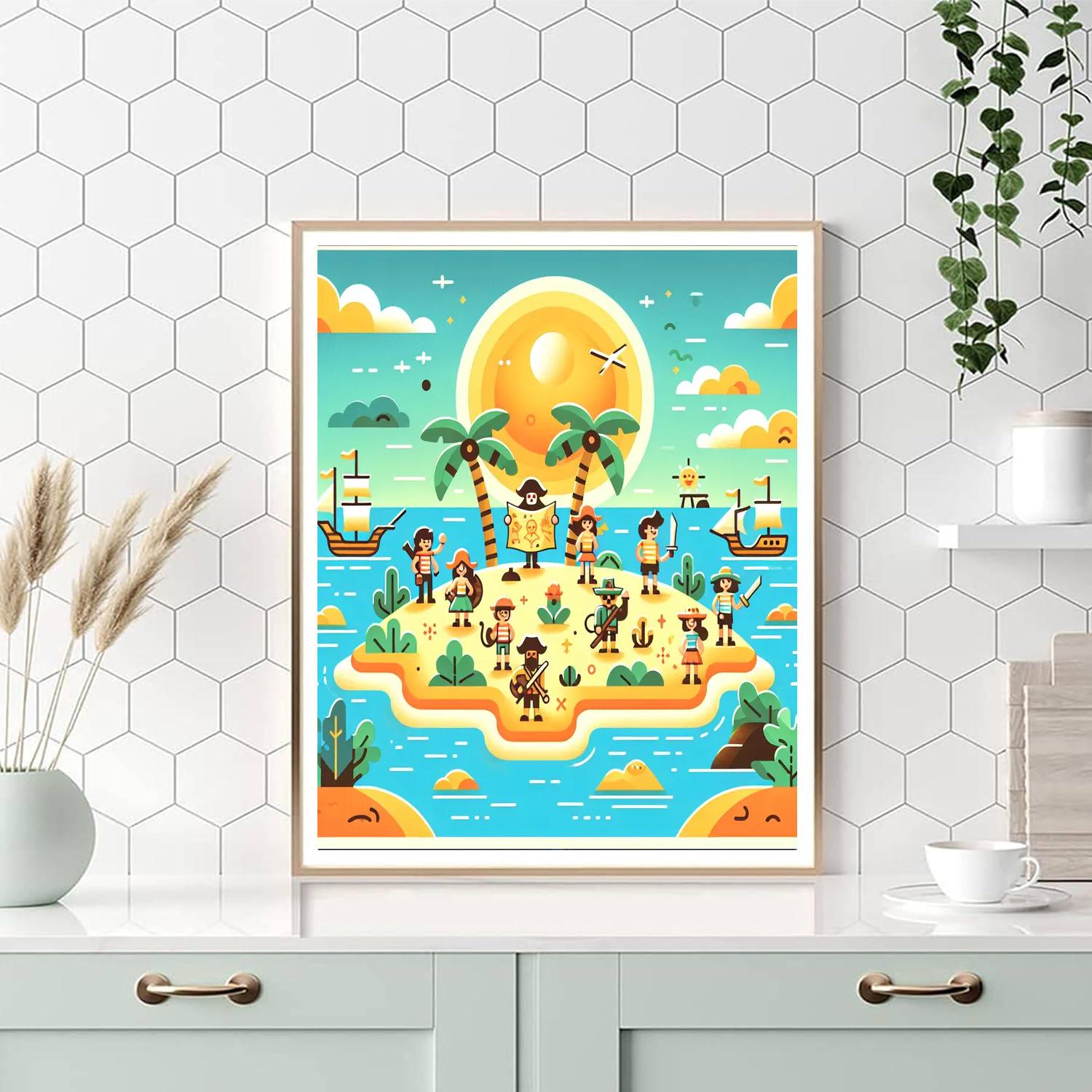 Explorer's Island DIY Paint By Numbers