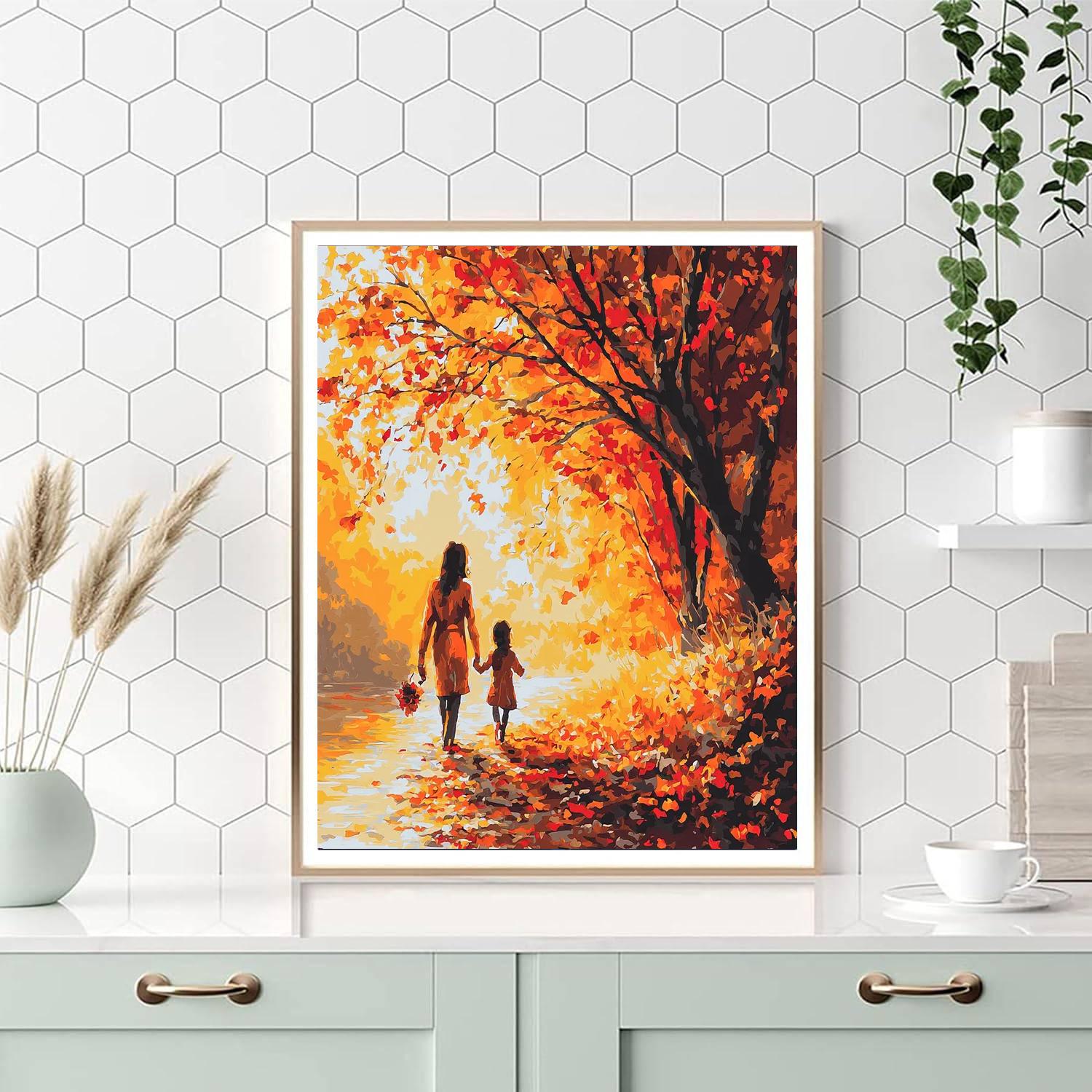 Beneath The Autumn Leaves Numbered Painting Kits