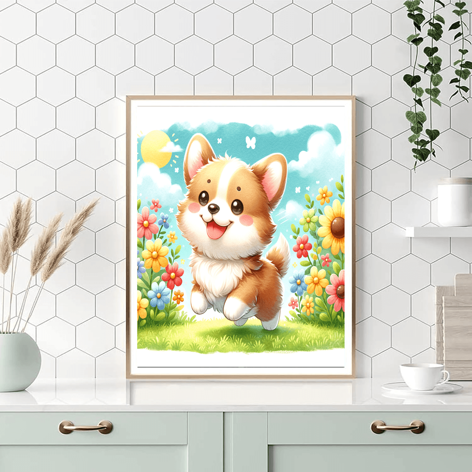 Cuddly Corgi - DIY Painting By Numbers Kit