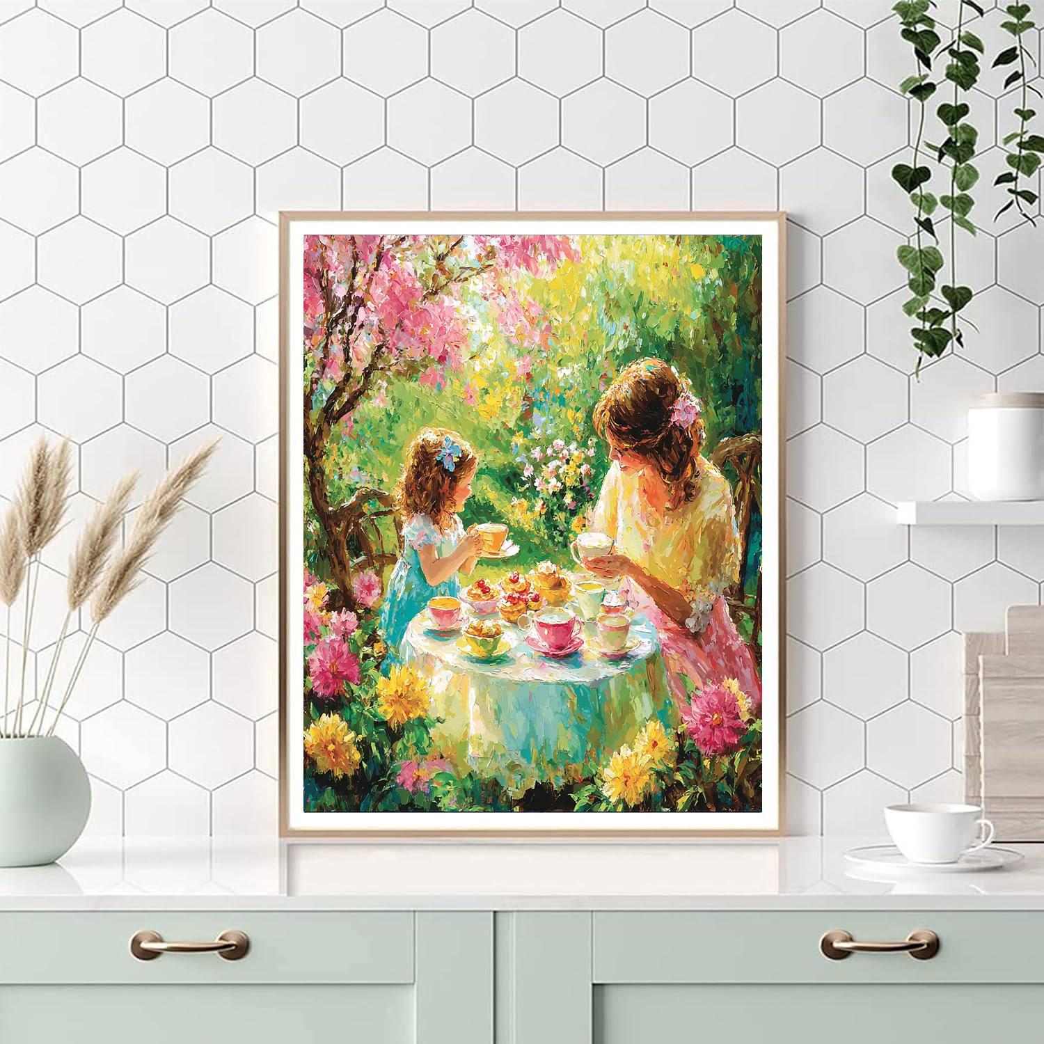 Mom's Special Tea Party Paint By Numbers Kits