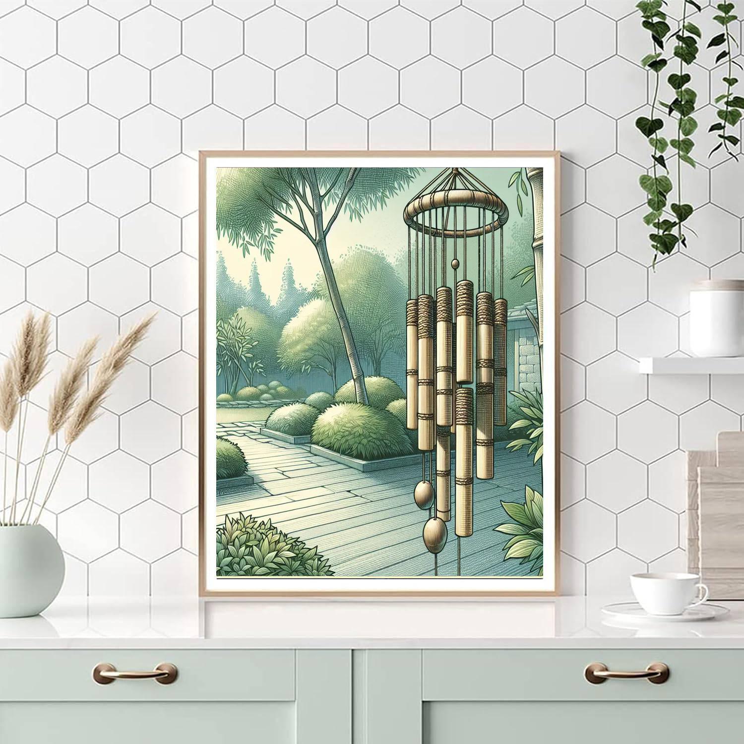 Bamboo Garden Chime Paint By Number