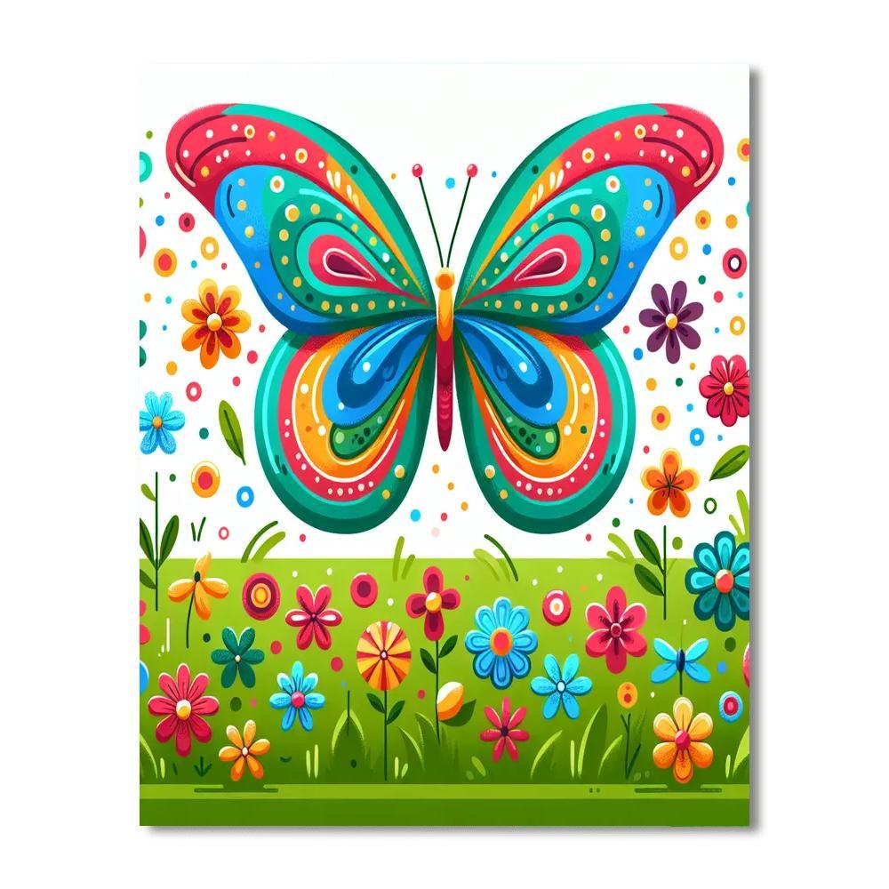 Butterfly Garden Gala Number Painting