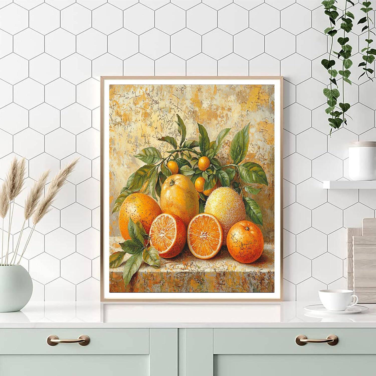 Leonardo Da Vinci Inspired Fruits Of Serenity  Numbered Painting Kits