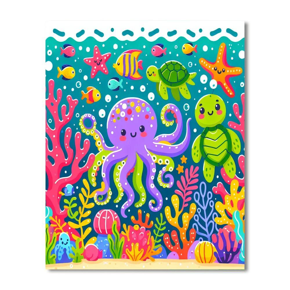 Underwater Fantasy Fun Paint By Numbers Kits