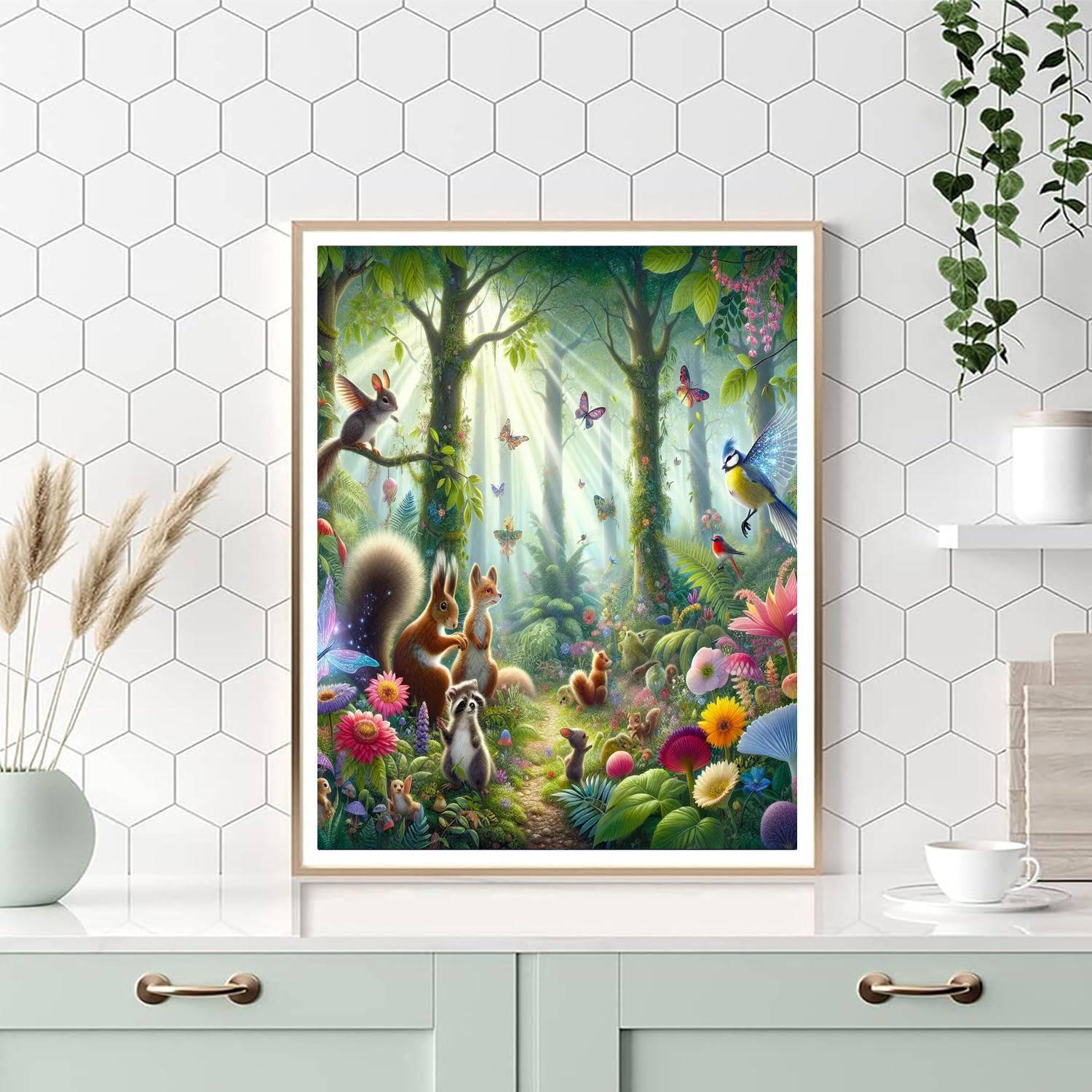 Exploring Enchanted Woods Paint By Numbers Art