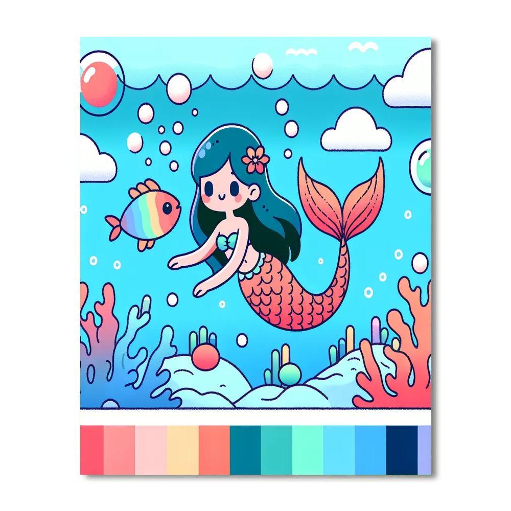 Mermaid's Lagoon Adventure Painting By Numbers Kit