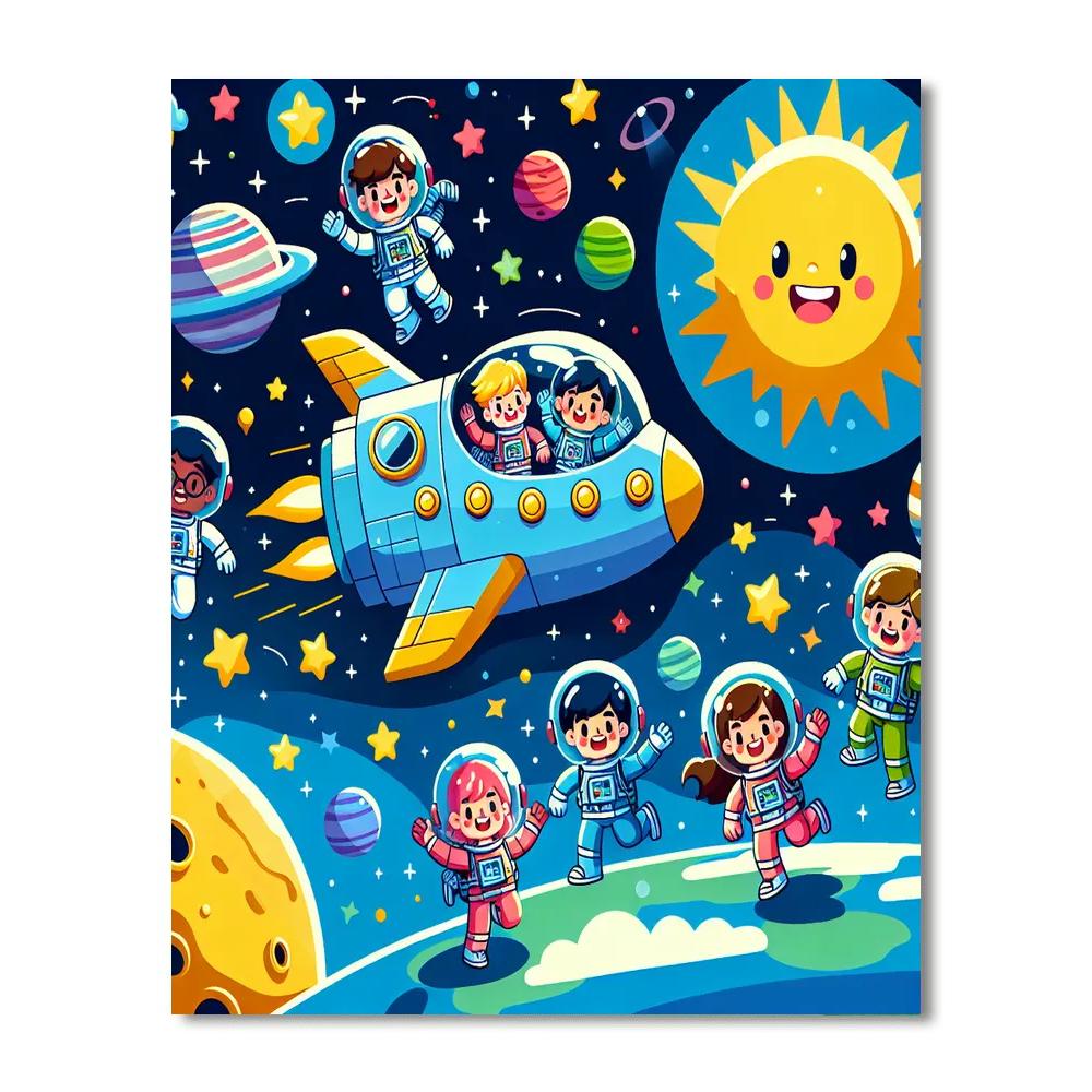 Fun Outer Space Adventure Numbered Painting Kits