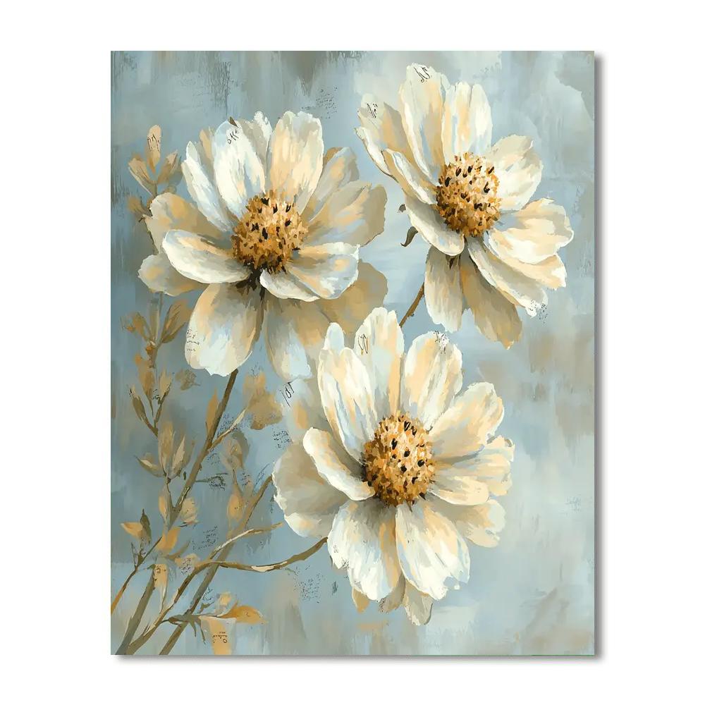 Leonardo Da Vinci Inspired Harmony Of Petals  Paint By Numbers Art