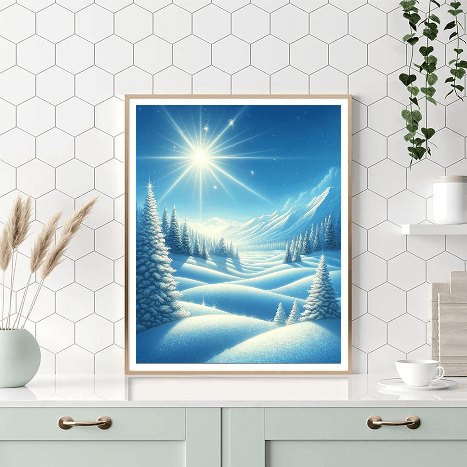 Glistening Snowy Landscape Paint By Color