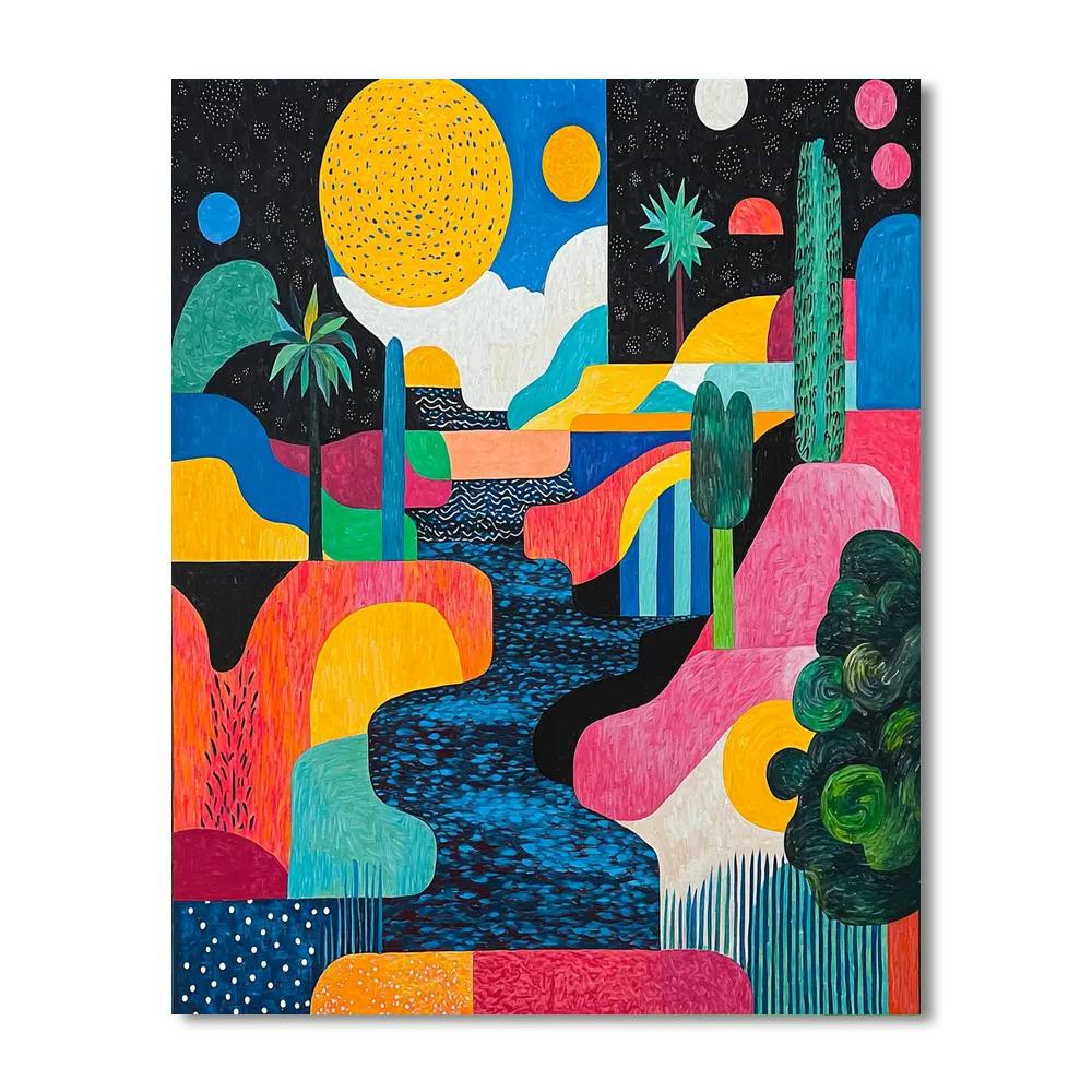 Joan Miró Inspired Mystic Abstractions  Painting Number Kit