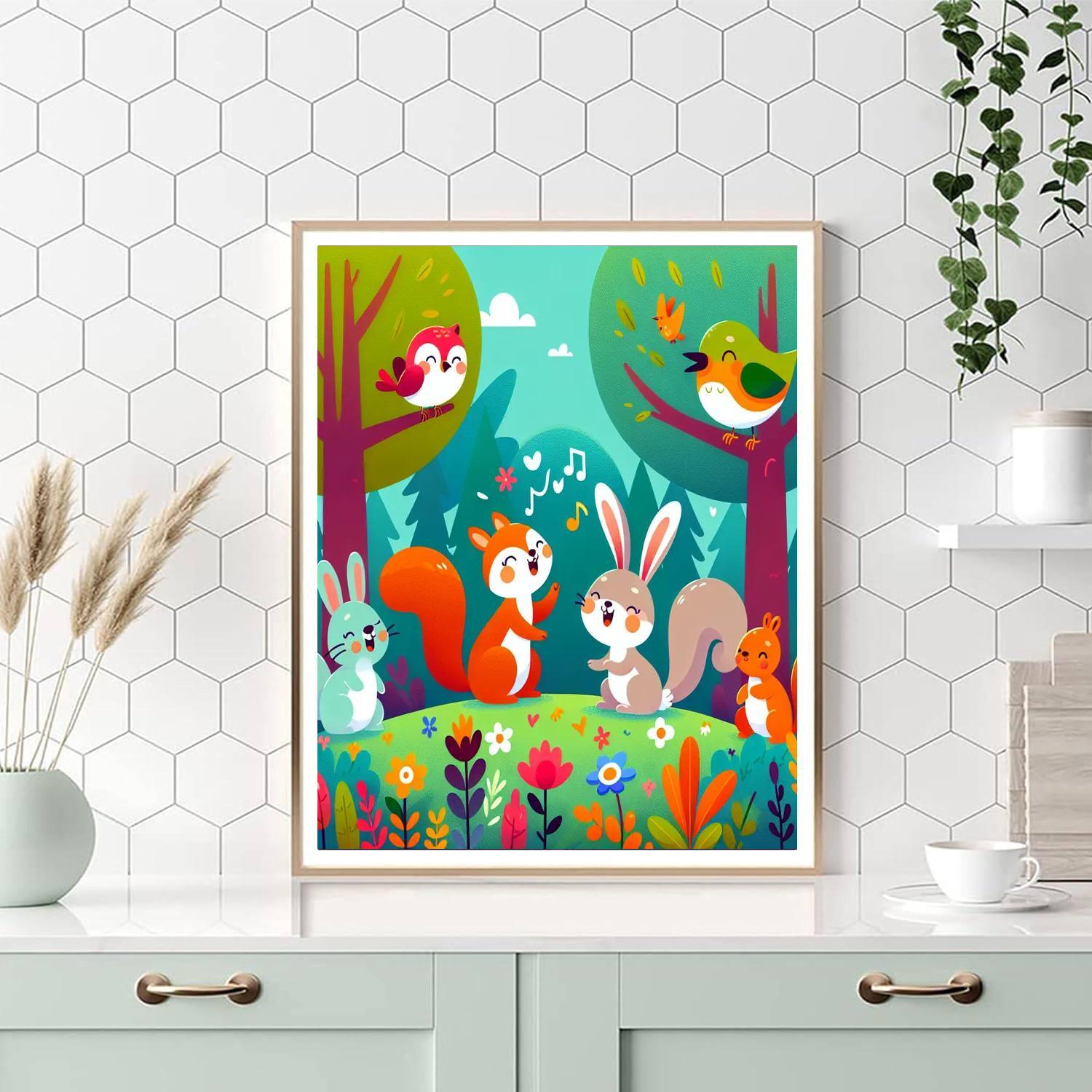 Cheerful Woodland Paint By Numbers Kits