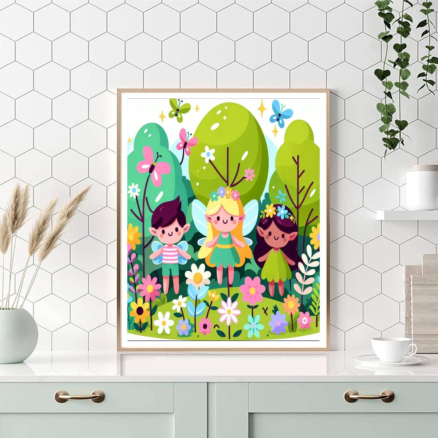 Friendly Fairy Forest Painting By Numbers Kit