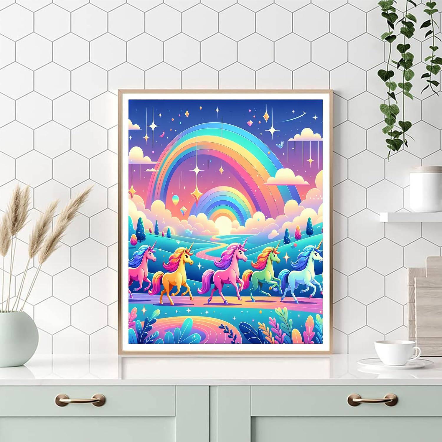 Mystical Unicorn Parade Paint By Numbers