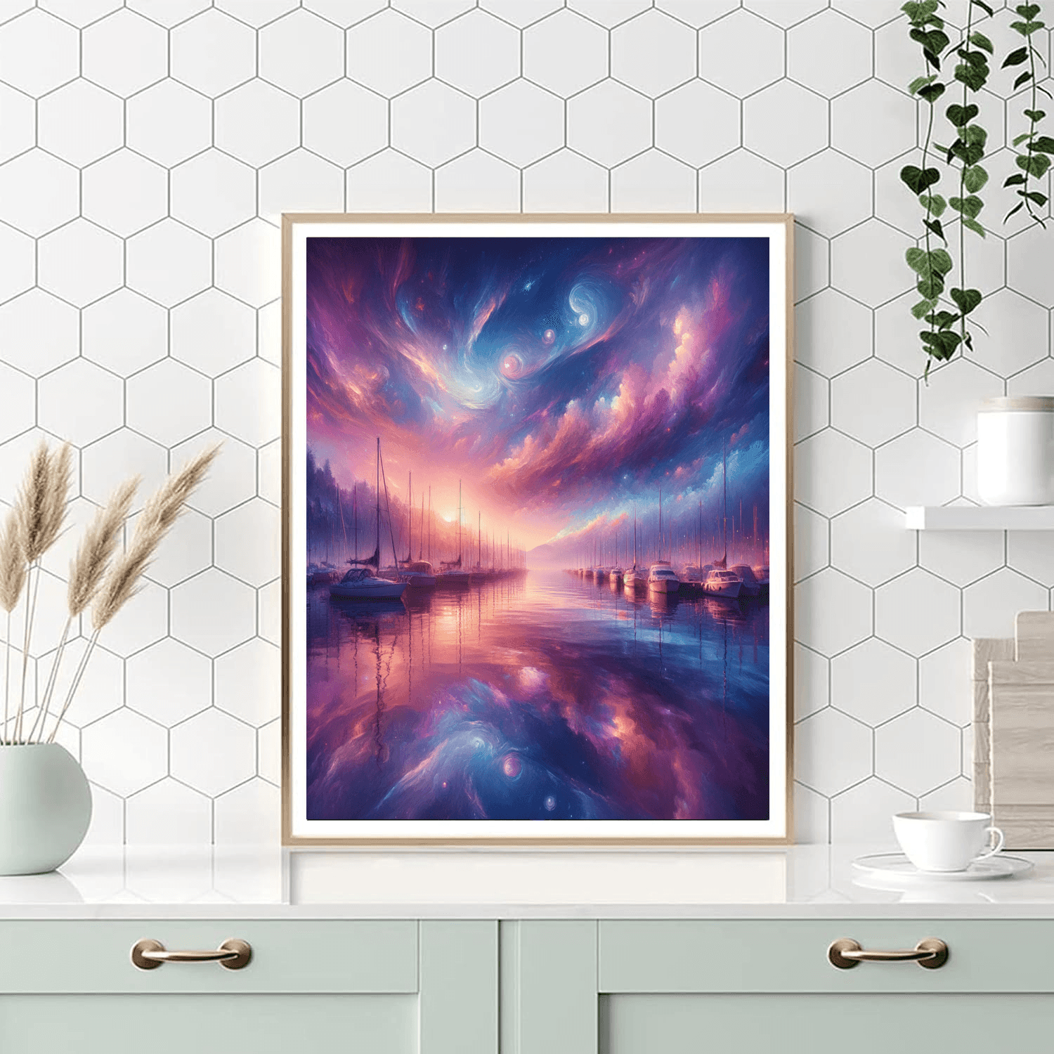 Celestial Sunset Harbor Paint By Number