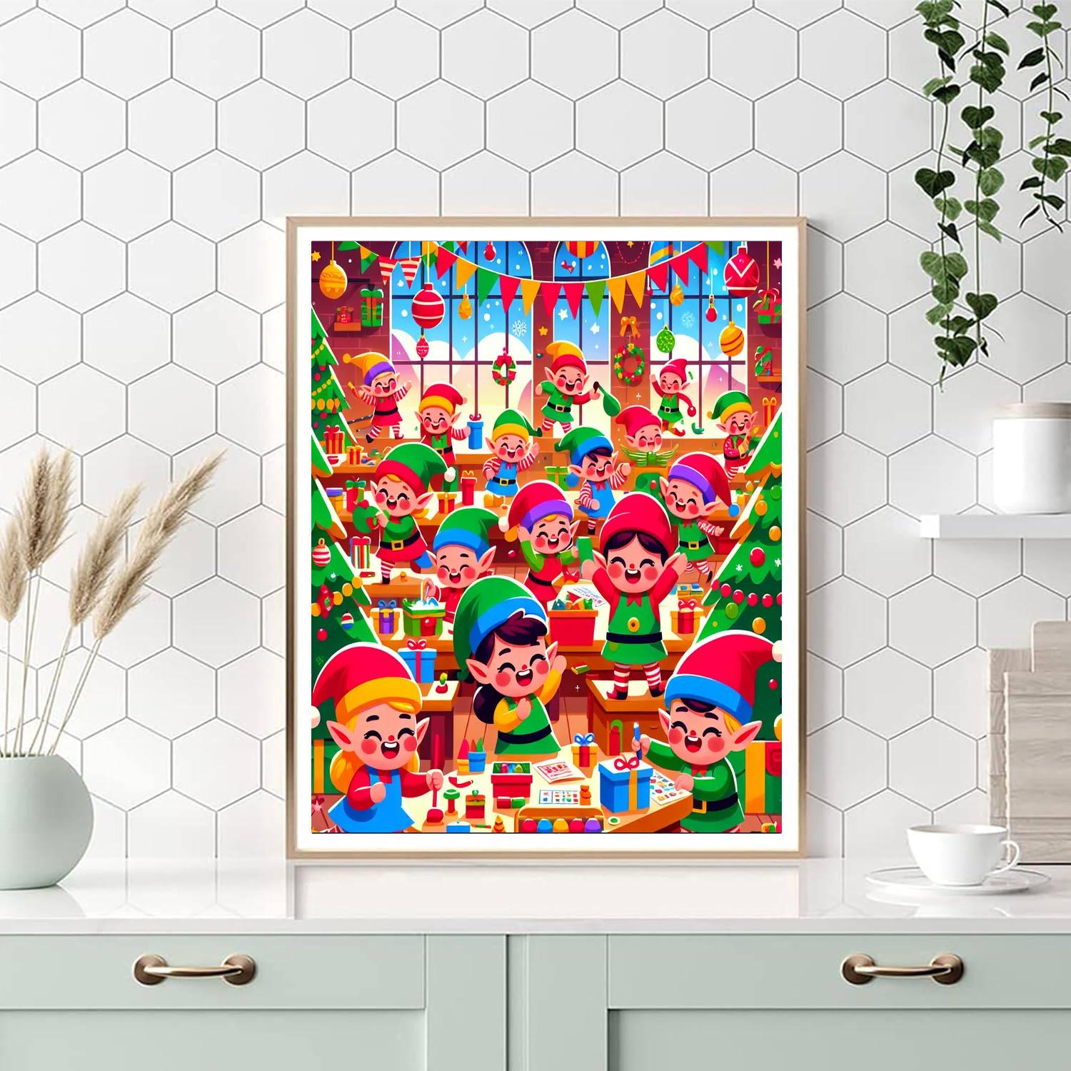 Merry Little Elves Numbered Painting Kits