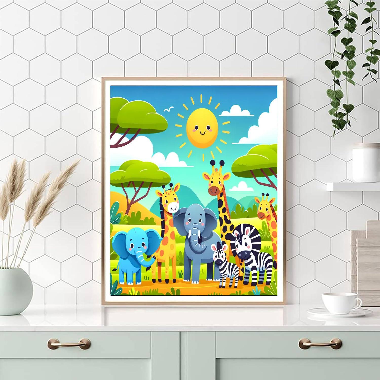 Wild Animal Kingdom Safari Paint By Numbers Kits