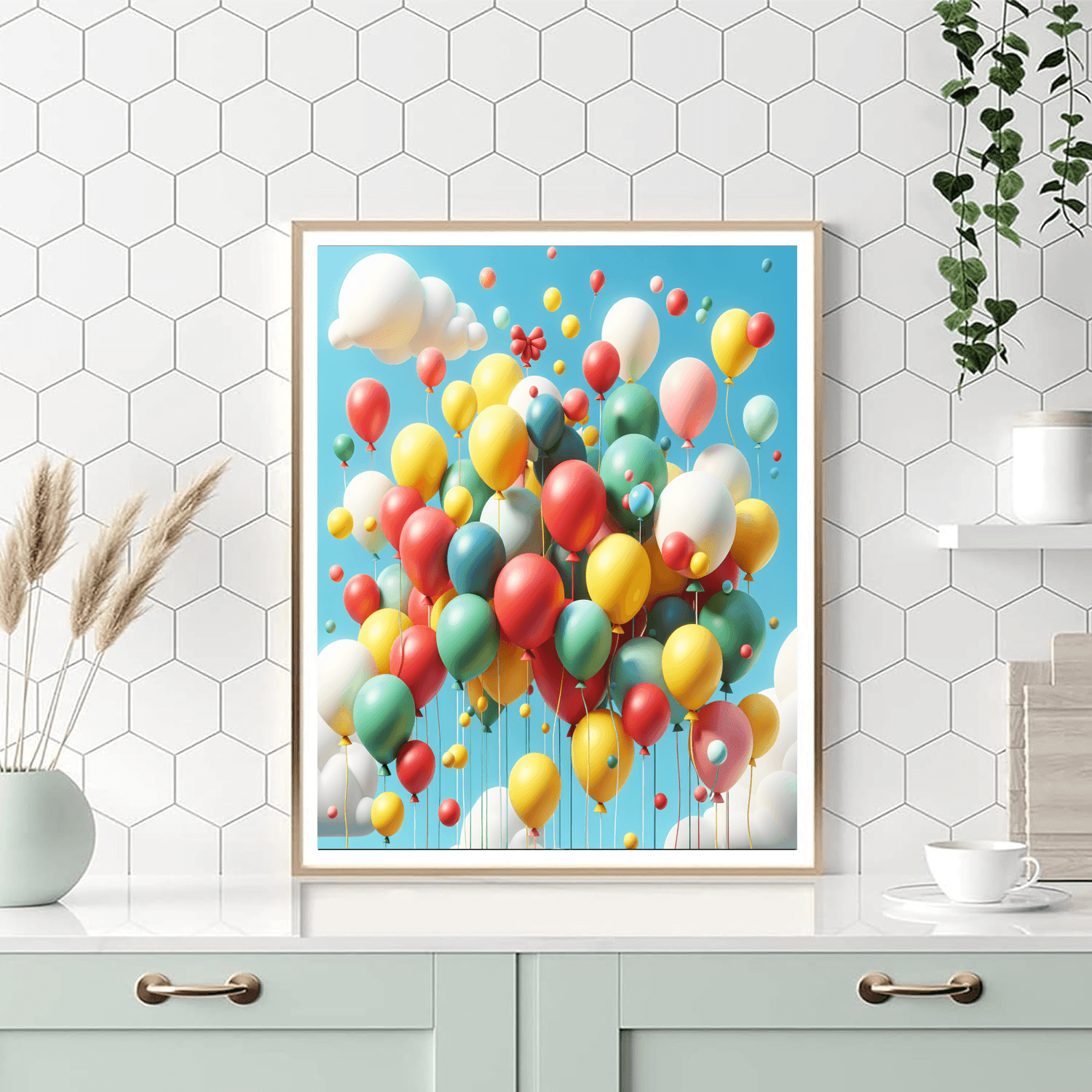 Colorful Whimsical Balloons Painting By Numbers Kit