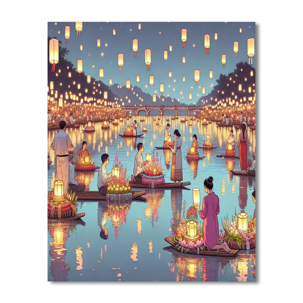 Loy Krathong Paint By Numbers Kits